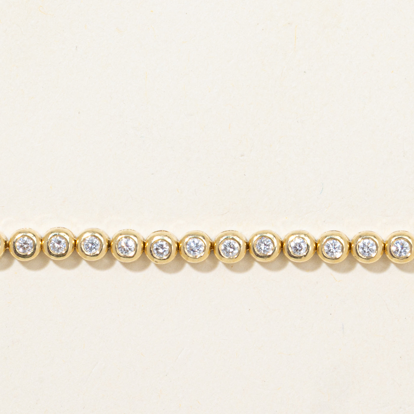 18k Bezel Set Diamond Tennis Bracelet | 1.84ctw | 7"