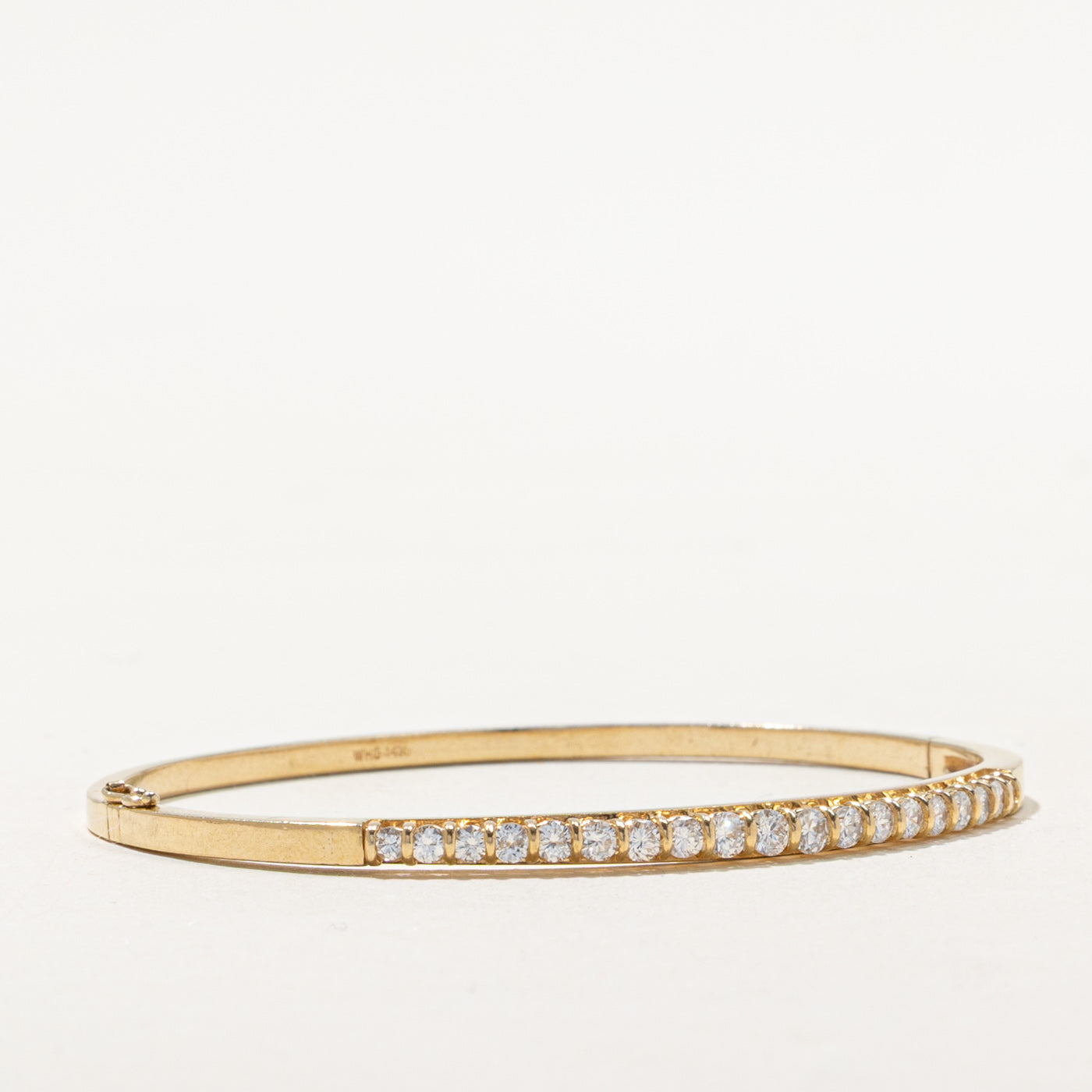 Semi Eternity Diamond Bangle | 1.01ctw | 7"