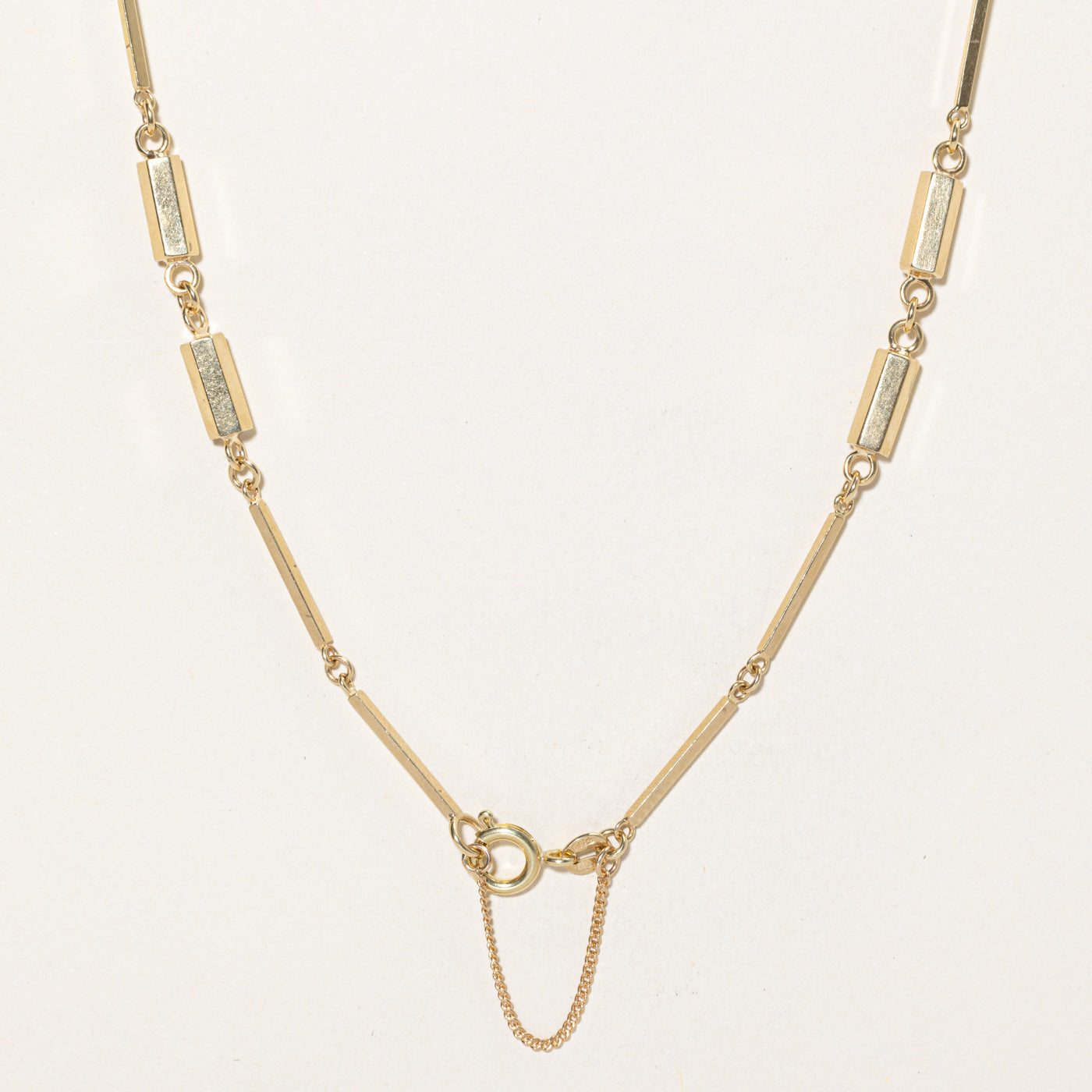 14K Yellow Gold Bar Link Chain | 33"