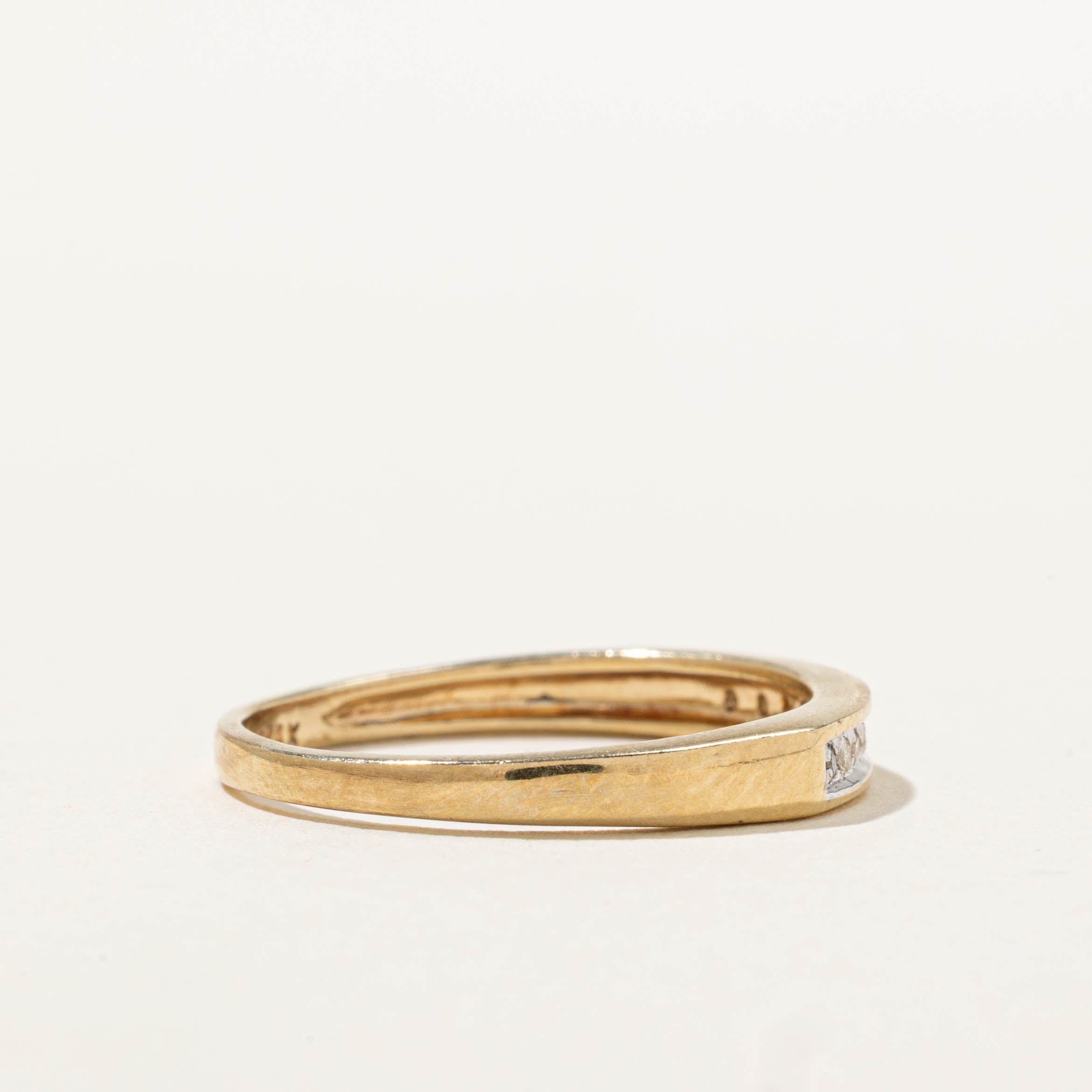 10k Semi Eternity Single Cut Diamond Band | SZ 6.5