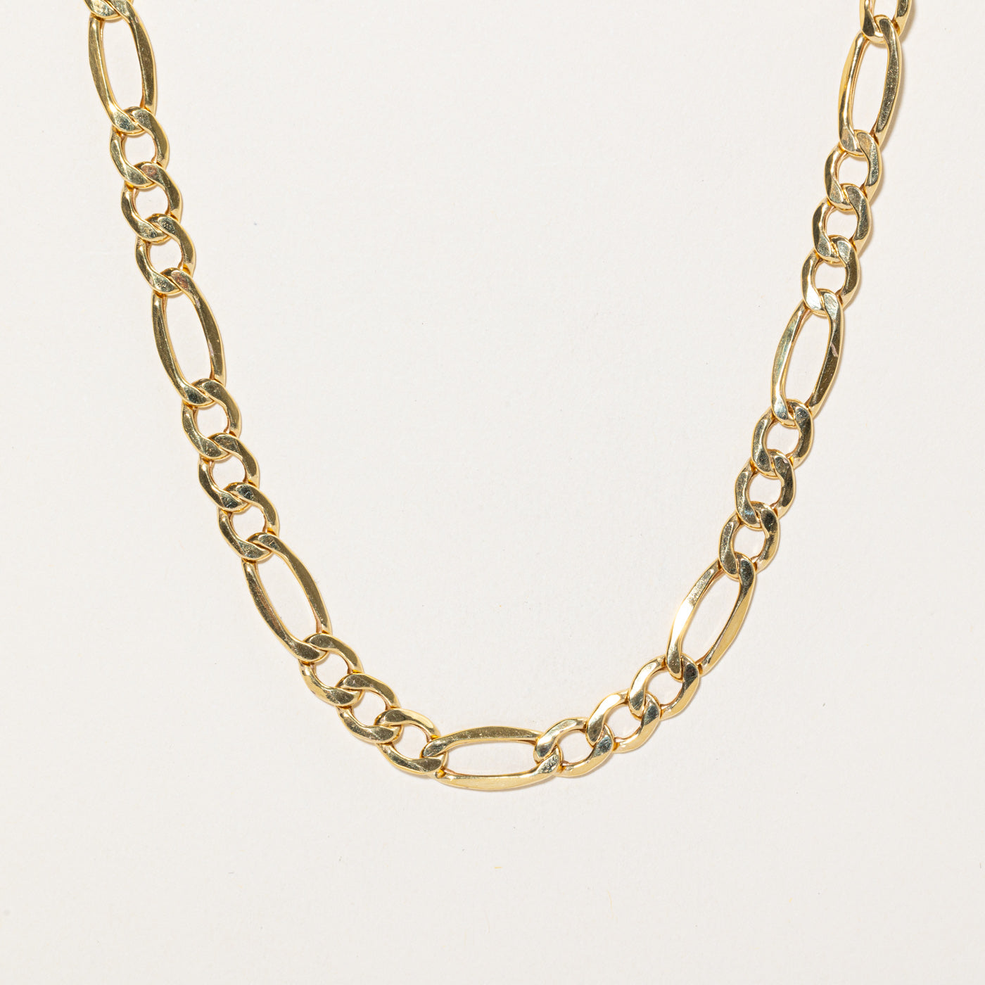 Italian 10K Rich Yellow Gold Figaro Chain | 22"