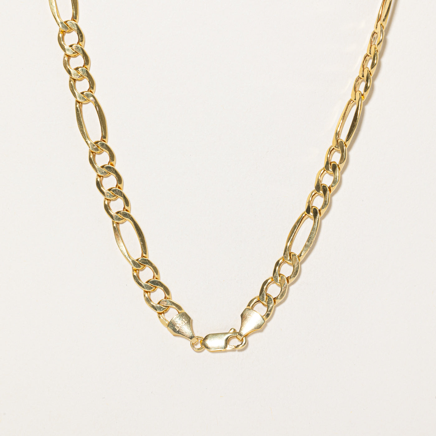 Italian 10K Rich Yellow Gold Figaro Chain | 22"