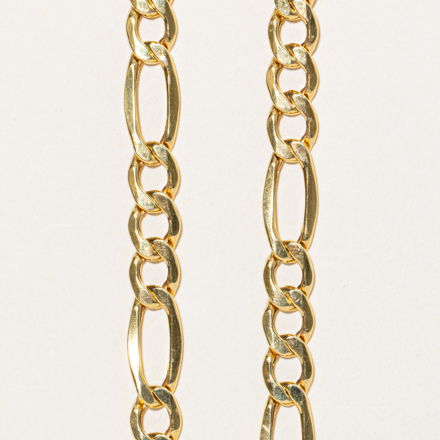 Italian 10K Rich Yellow Gold Figaro Chain | 22"