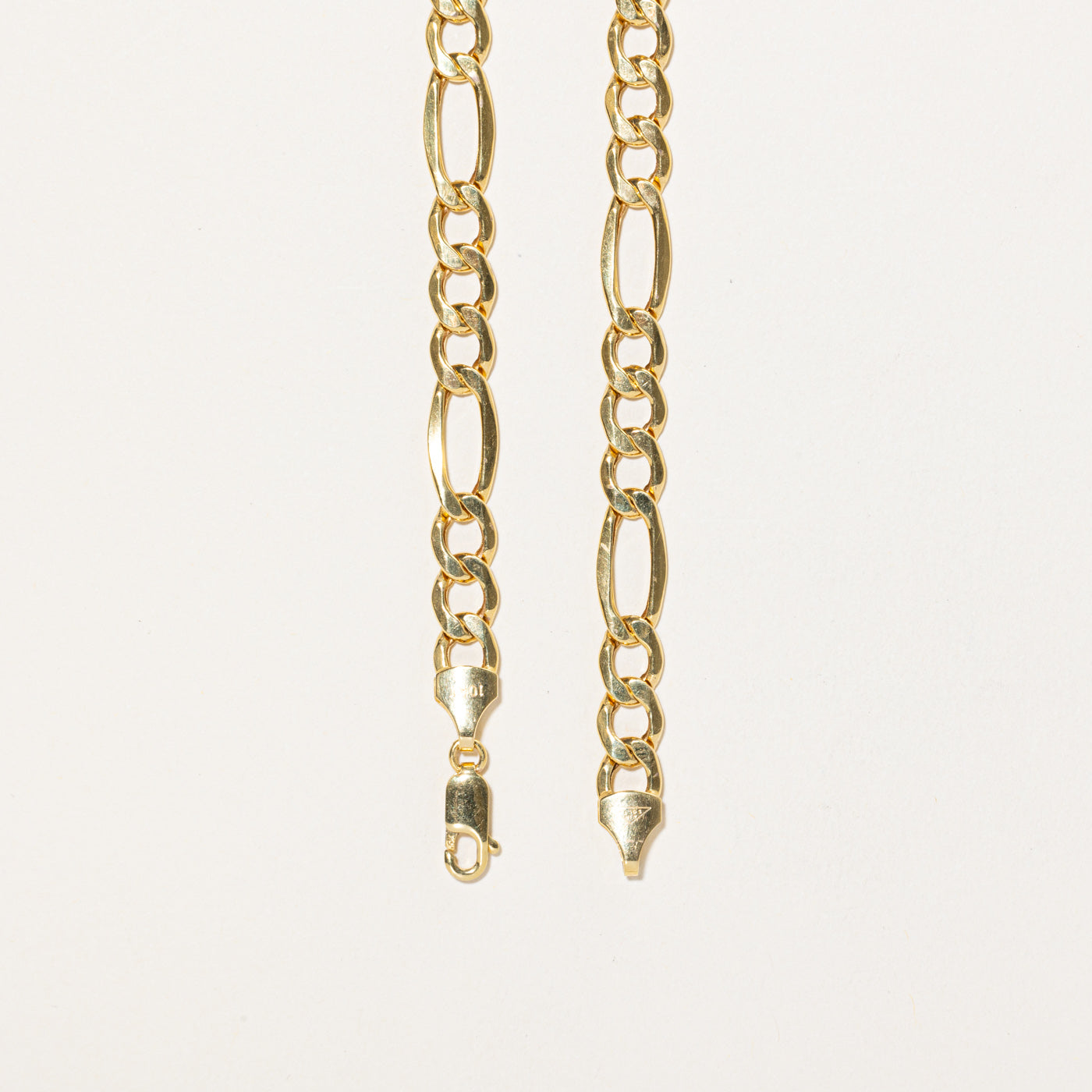Italian 10K Rich Yellow Gold Figaro Chain | 22"