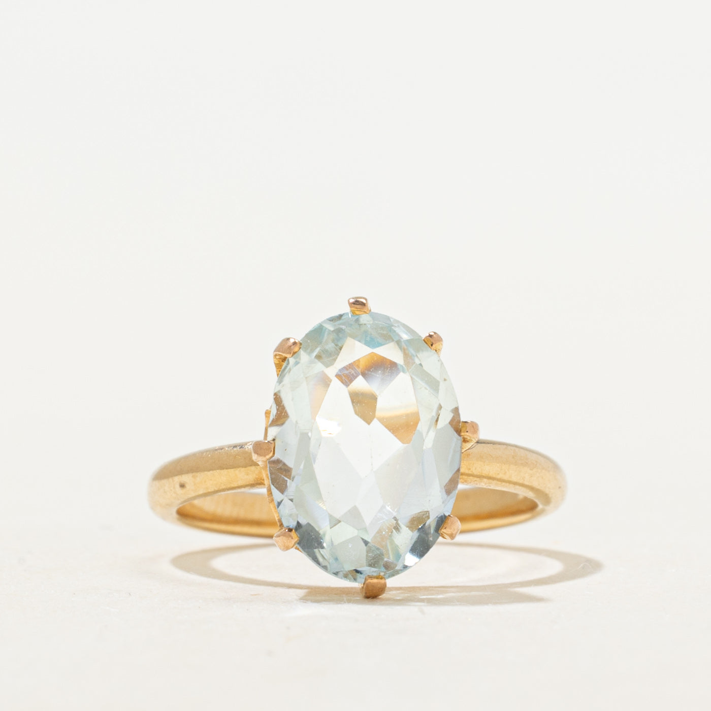 Oval Cut Aquamarine Ring | 2.06ct | SZ 4