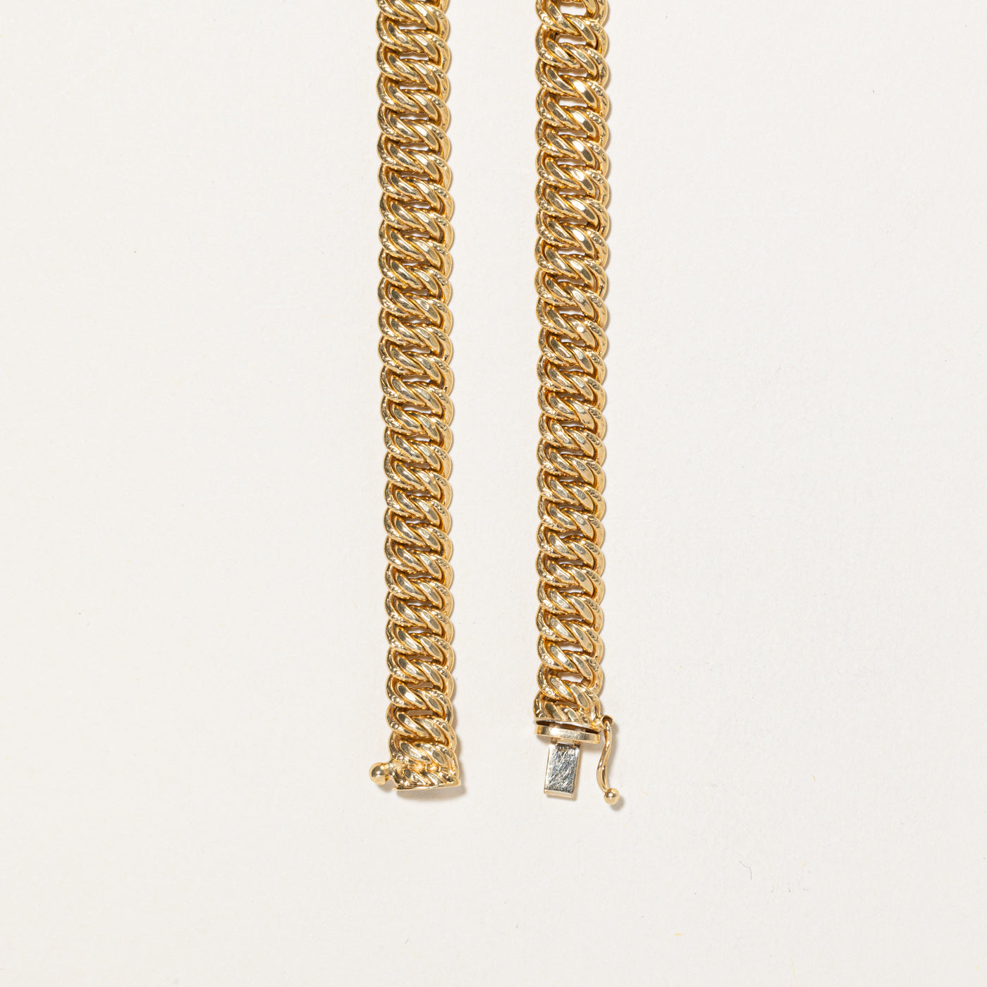 Italian 18K Yellow Gold Panther Link Chain | 17"