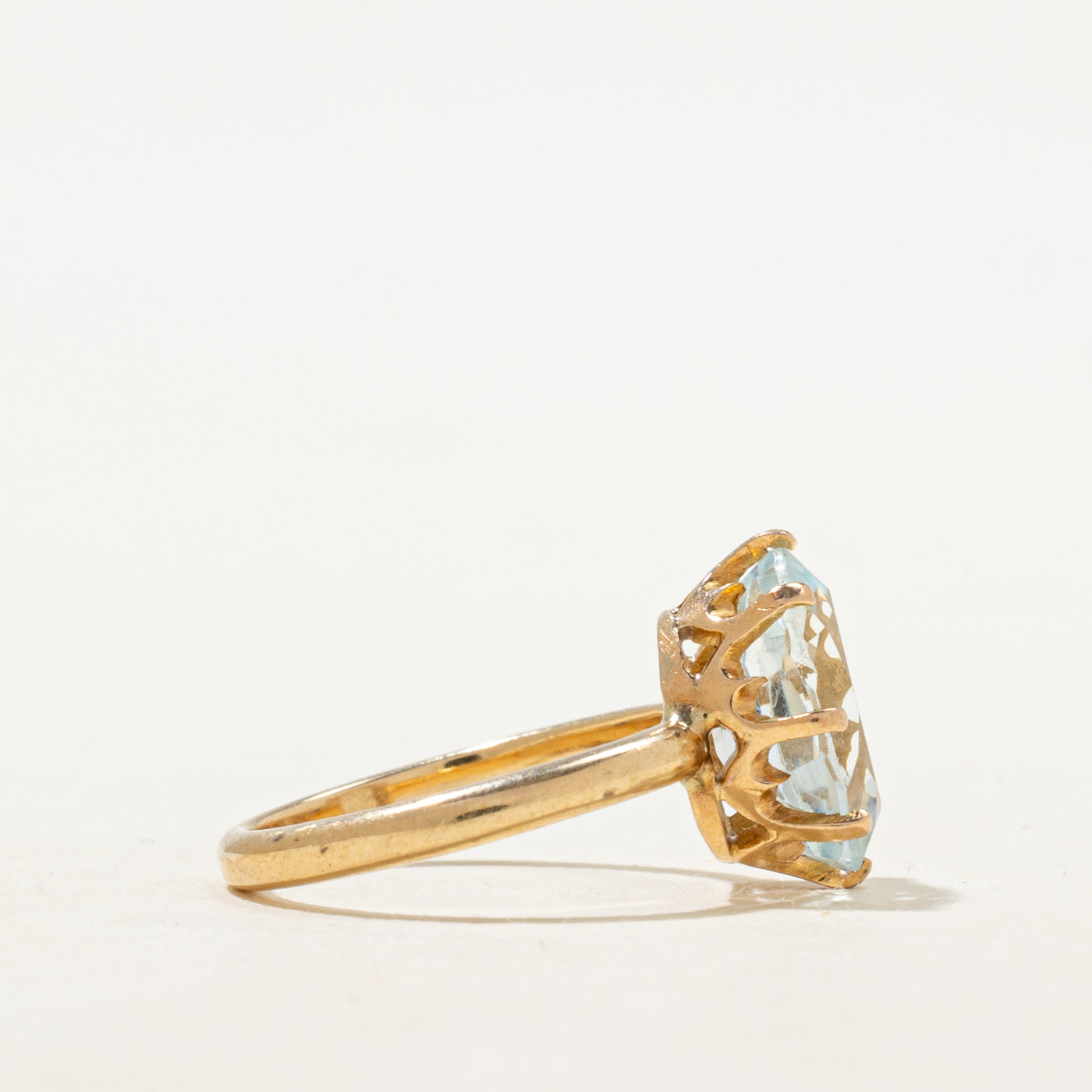 Oval Cut Aquamarine Ring | 2.06ct | SZ 4
