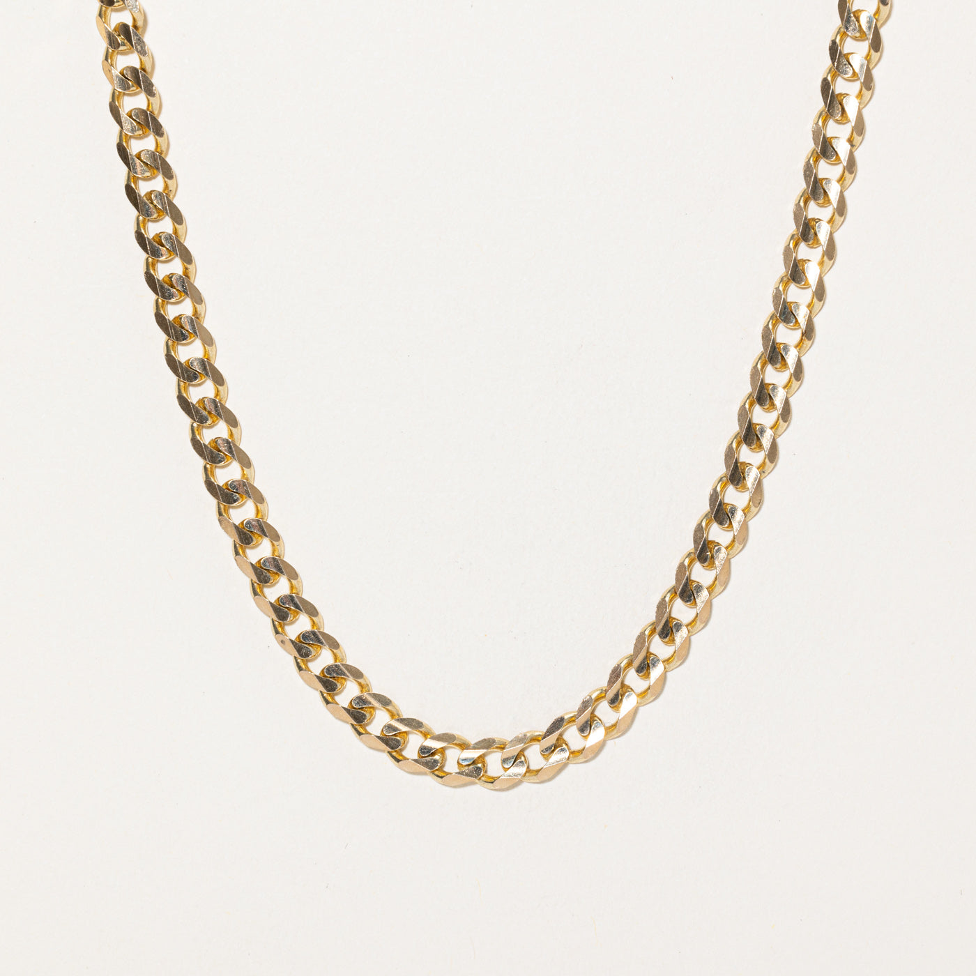 10K Yellow Gold Curb Link Chain | 20"
