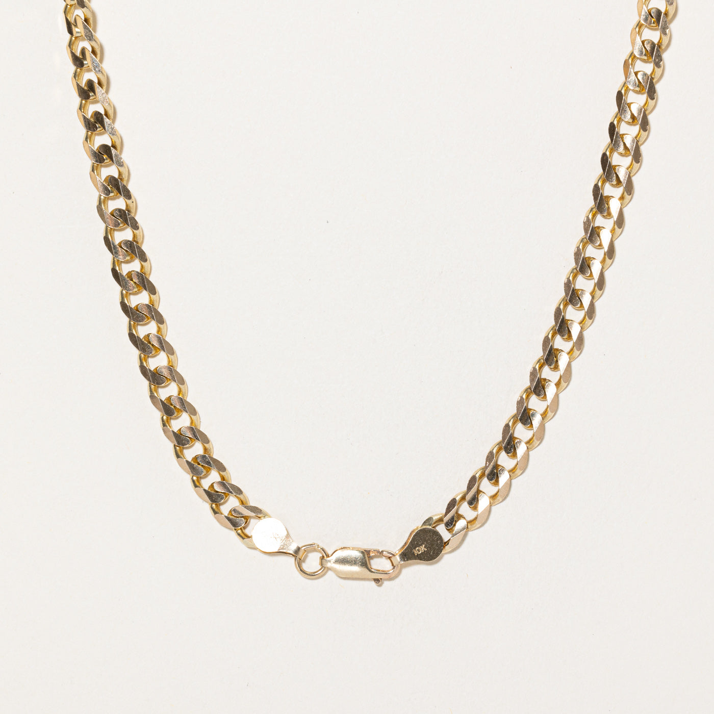 10K Yellow Gold Curb Link Chain | 20"