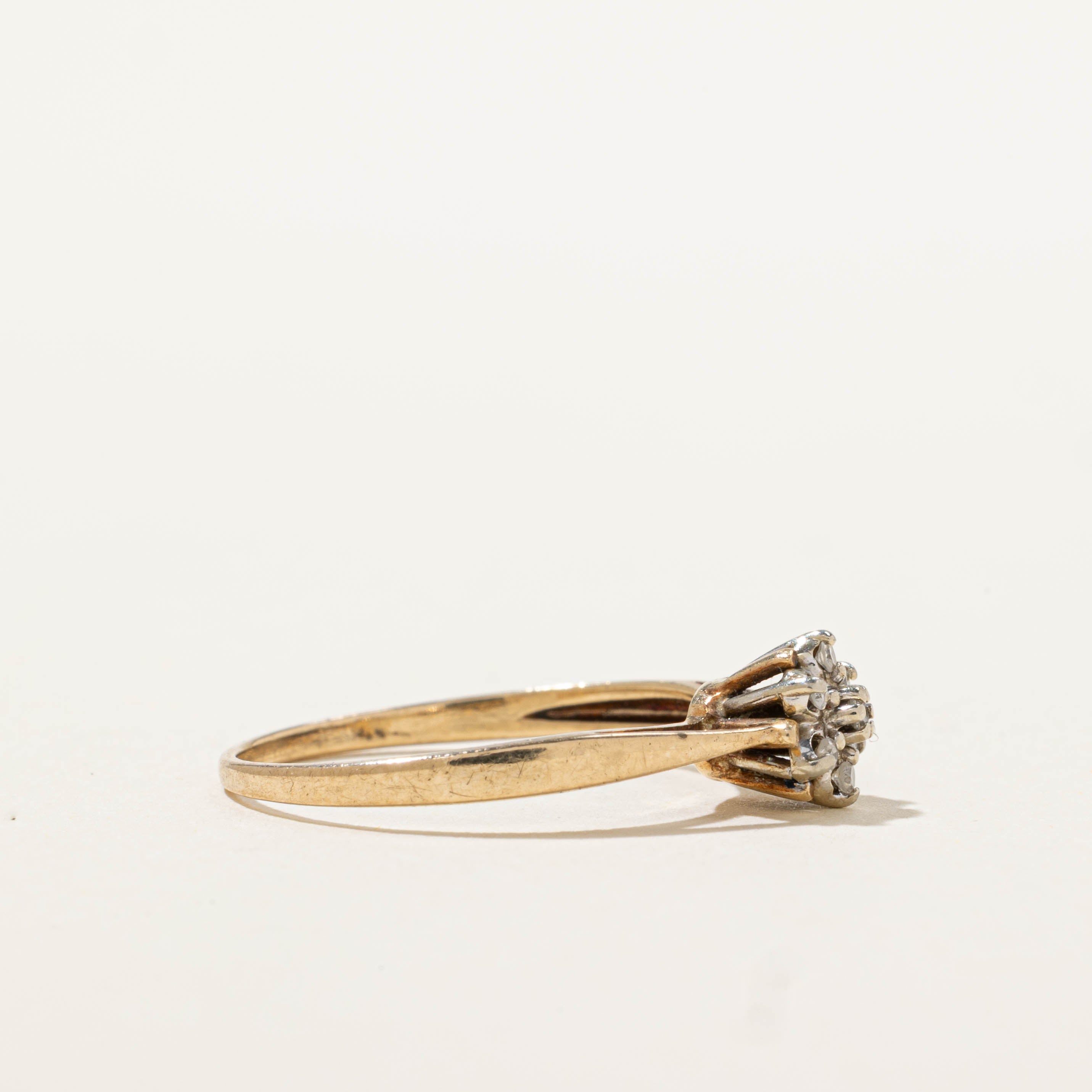 10k Diamond Flower Cluster Ring | SZ 6.25