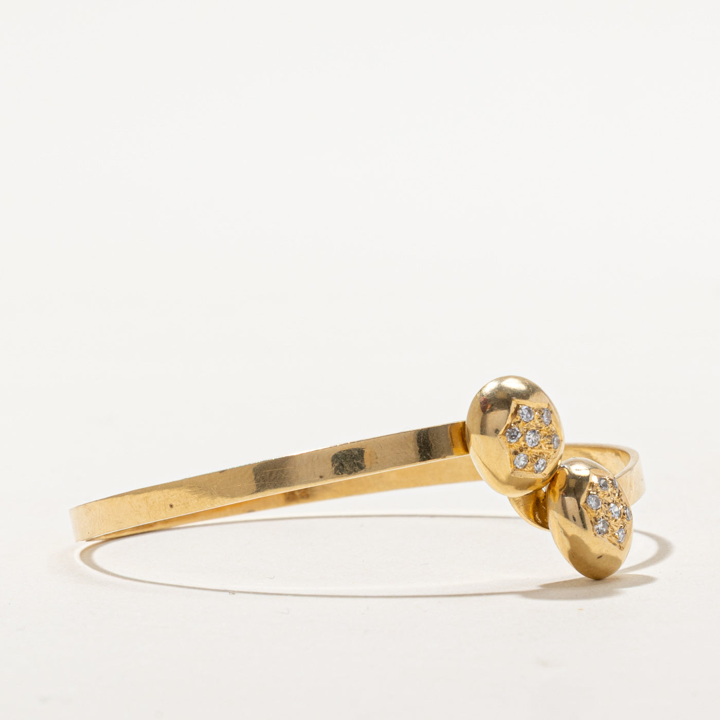 Diamond Cluster Bypass Bangle | 0.21ctw | 7"