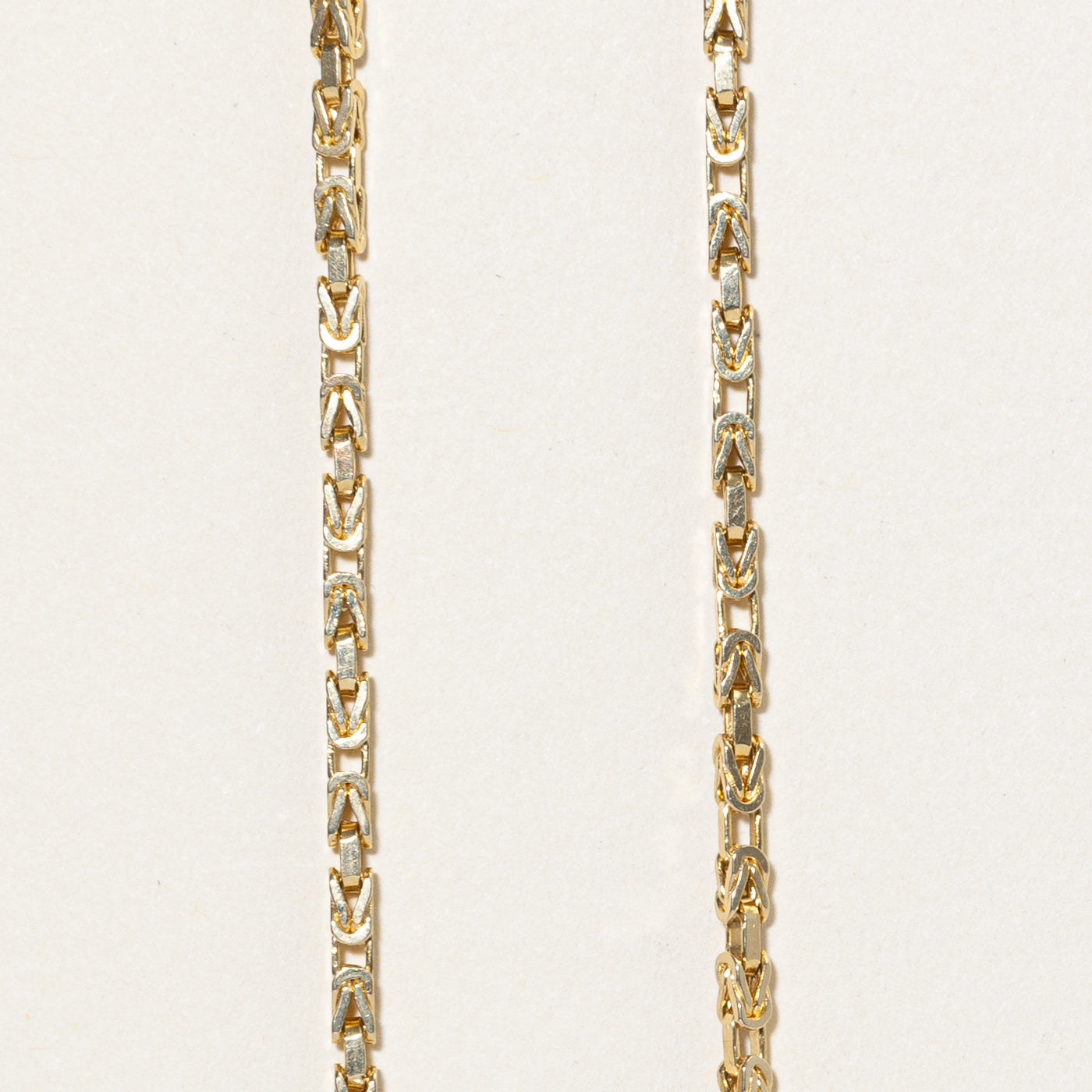 10K Yellow Gold Thin Byzantine Chain | 20"