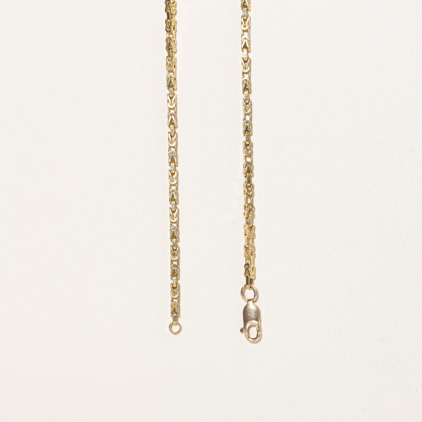10K Yellow Gold Thin Byzantine Chain | 20"