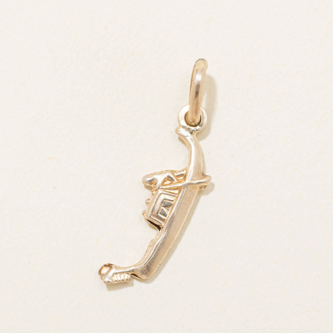 18k Yellow Gold Venetian Gondola Boat Charm