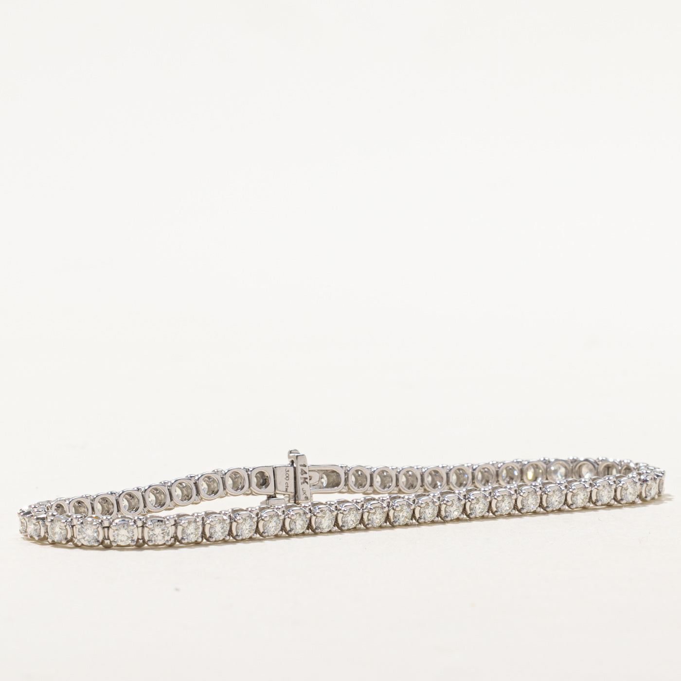 14k White Gold Diamond Tennis Bracelet | 3.00ctw | 7.5"