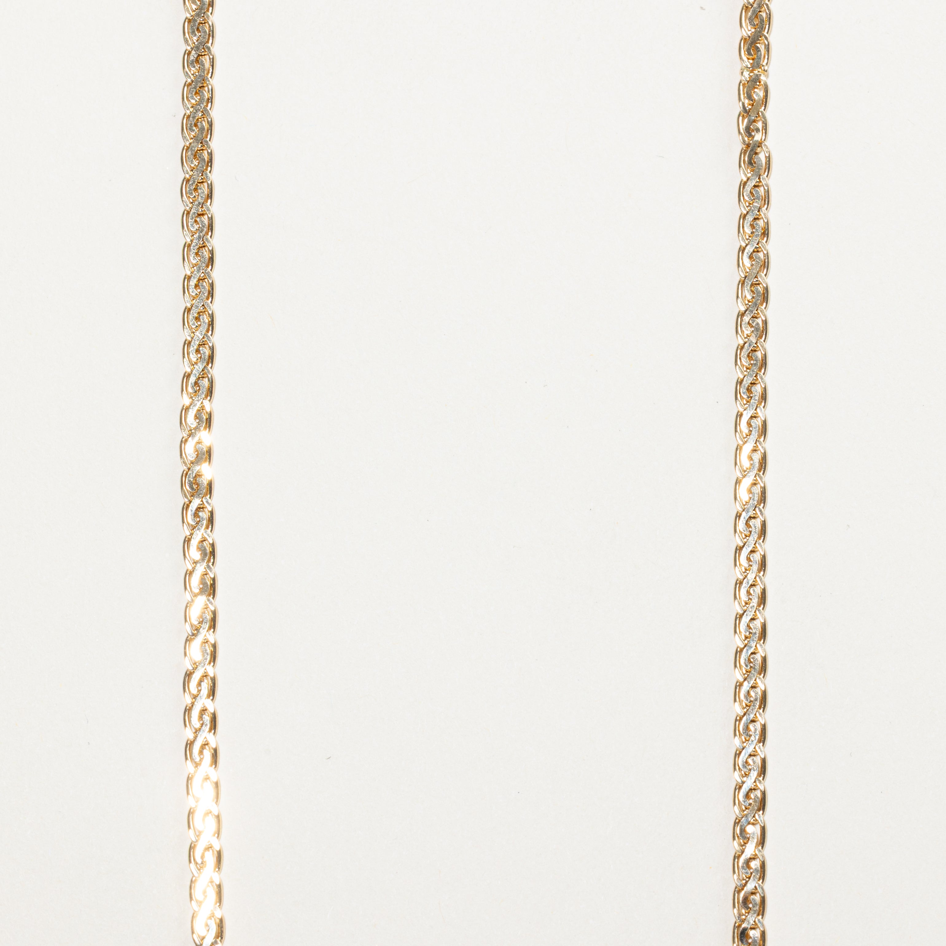 Baguette Cut Yellow Diamond X Design Necklace | 0.34ct | 15"