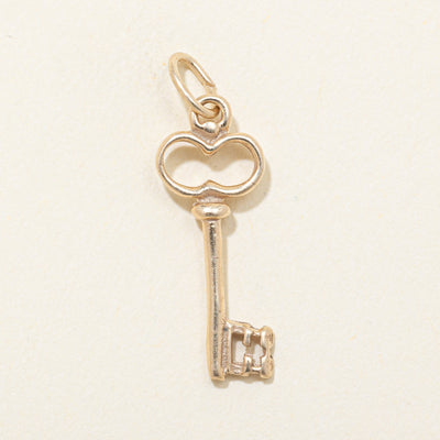 14k Yellow Gold Key Charm