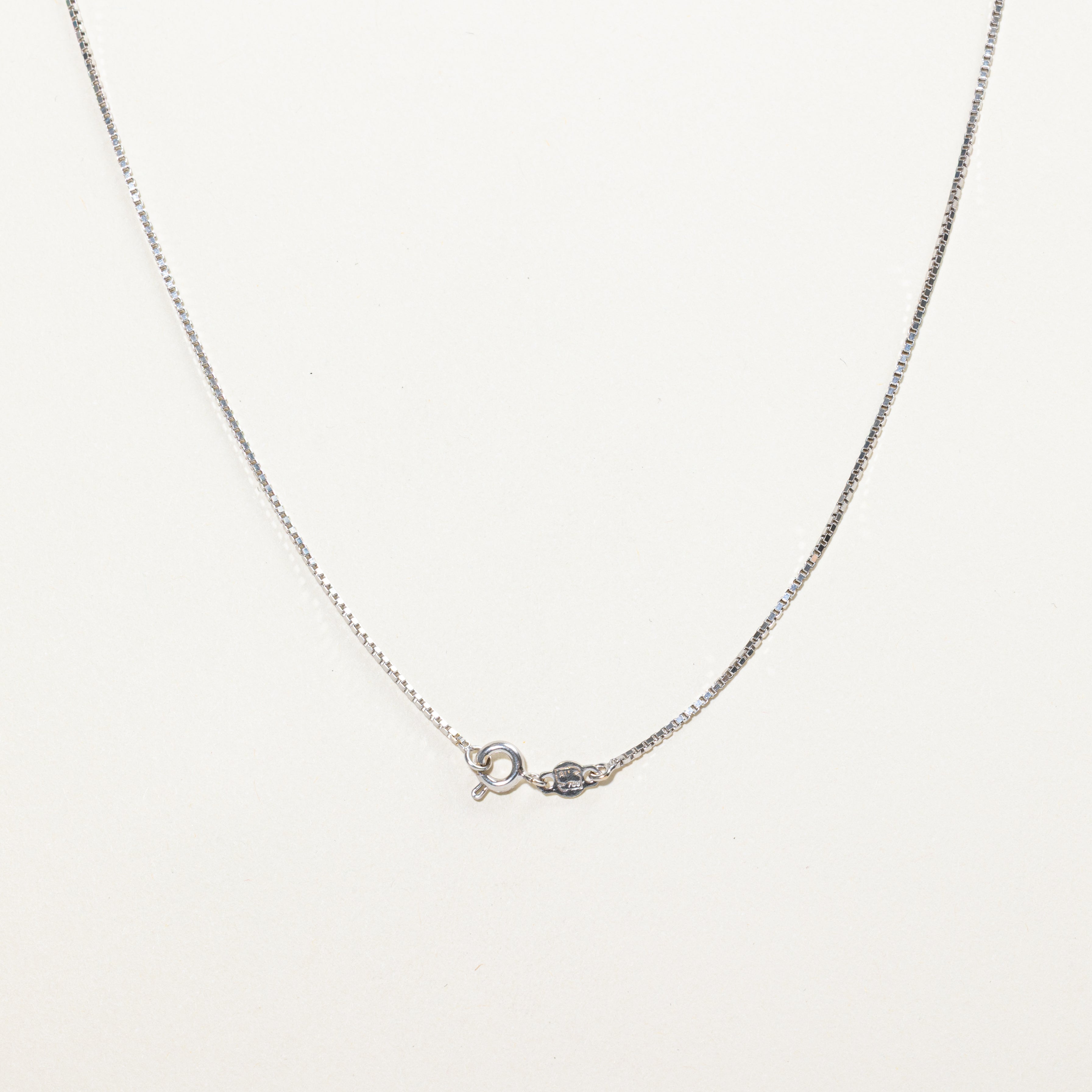 18k White Gold Diamond Drop Pendant Necklace | 0.62ct | 17"