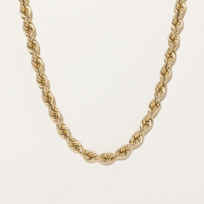 10K Yellow Gold Rope Chain | 22