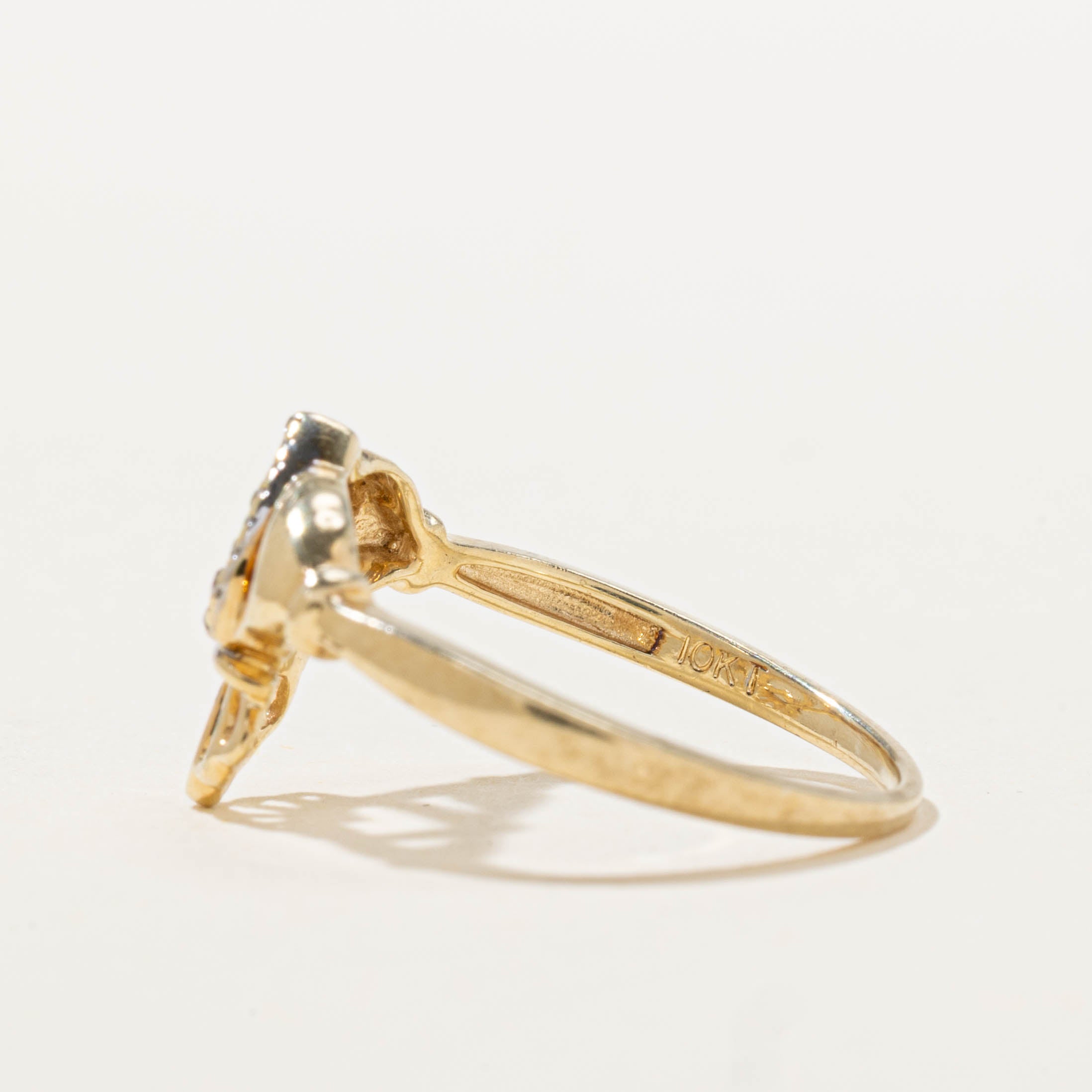 10k Diamond Claddagh Ring | SZ 5.75