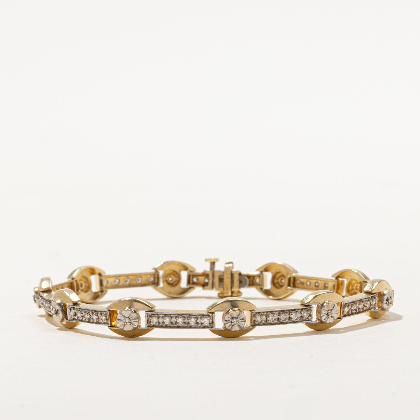 Diamond Bar Link Tennis Bracelet | 0.56ctw | 7"