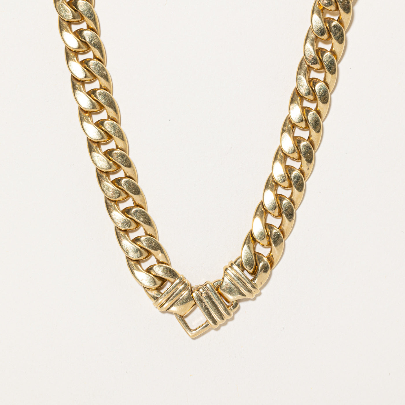 Italian 18K Yellow Gold Cuban Link Chain | 16.5"
