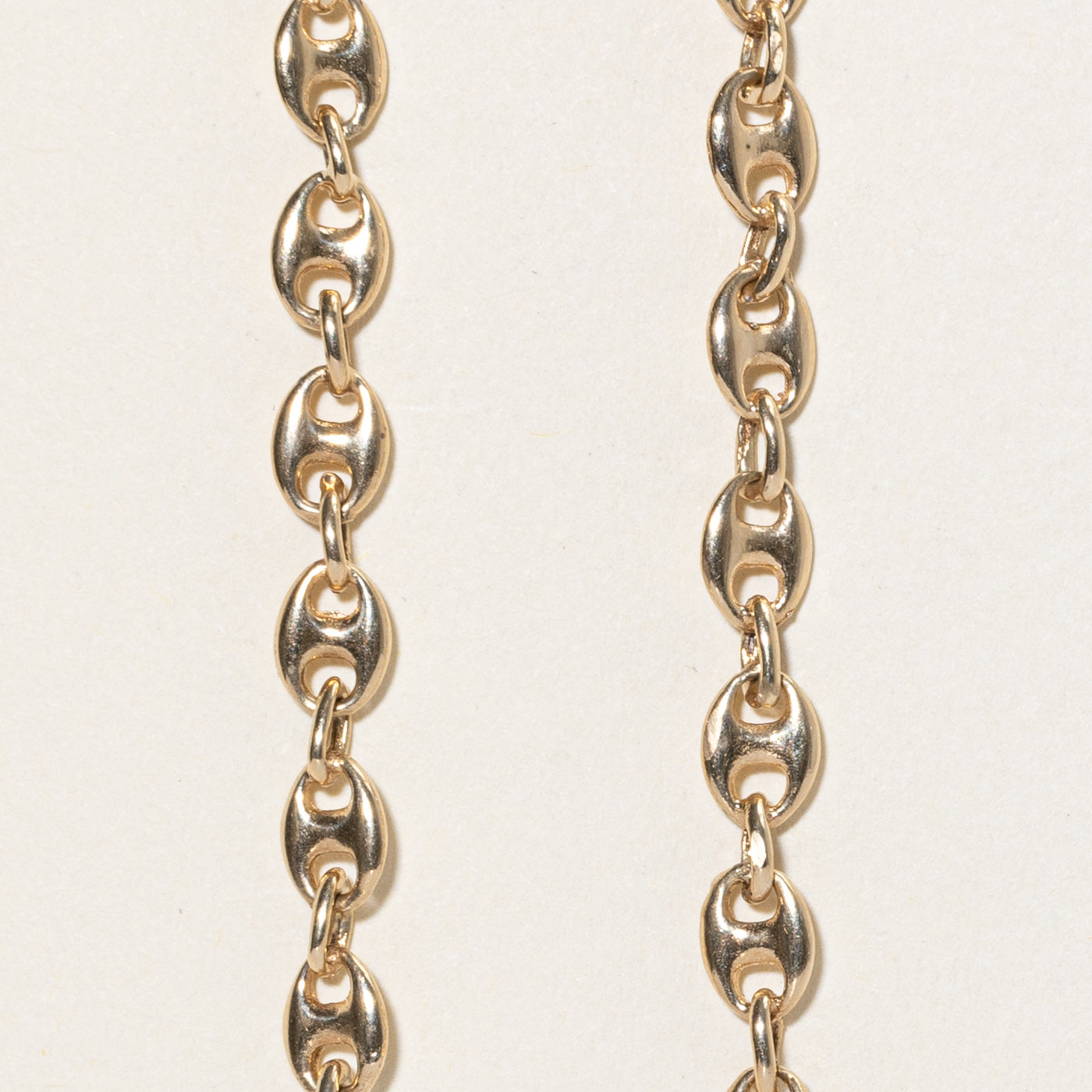 10K Yellow Gold Puffed Anchor Chain | 26"