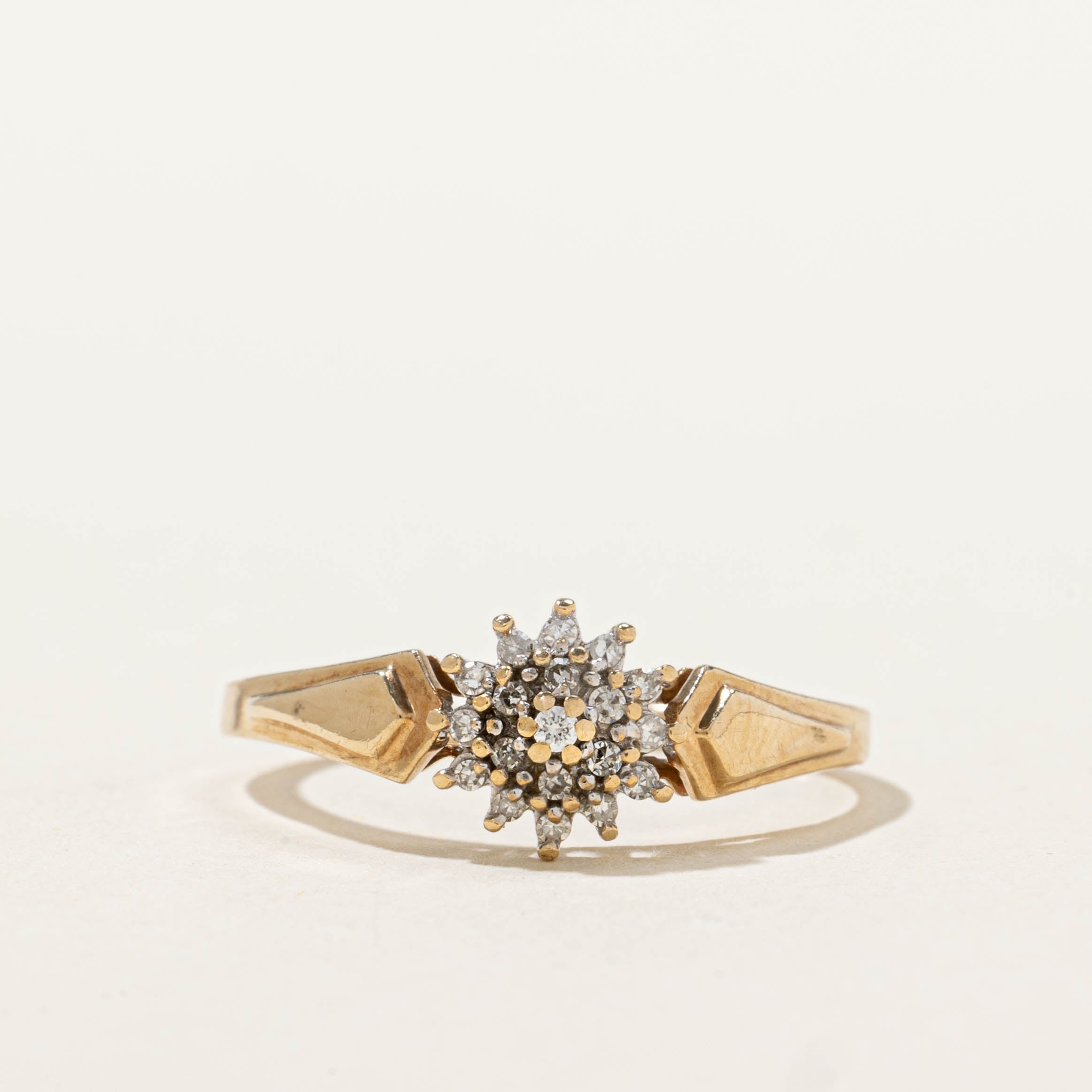 10k Diamond Petal Cluster Ring | SZ 7