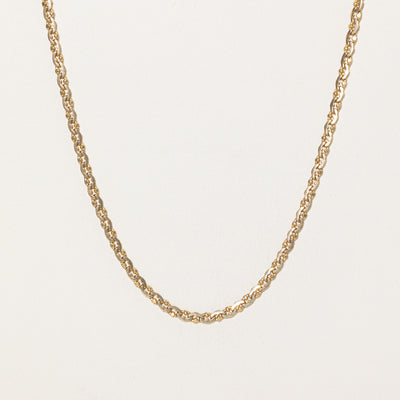Italian 14K Yellow Gold Anchor Chain | 24