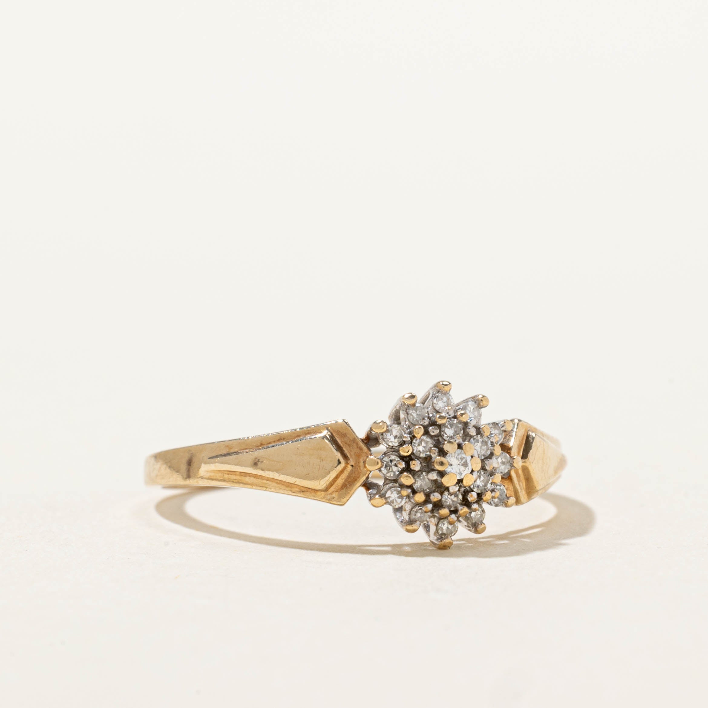 10k Diamond Petal Cluster Ring | SZ 7