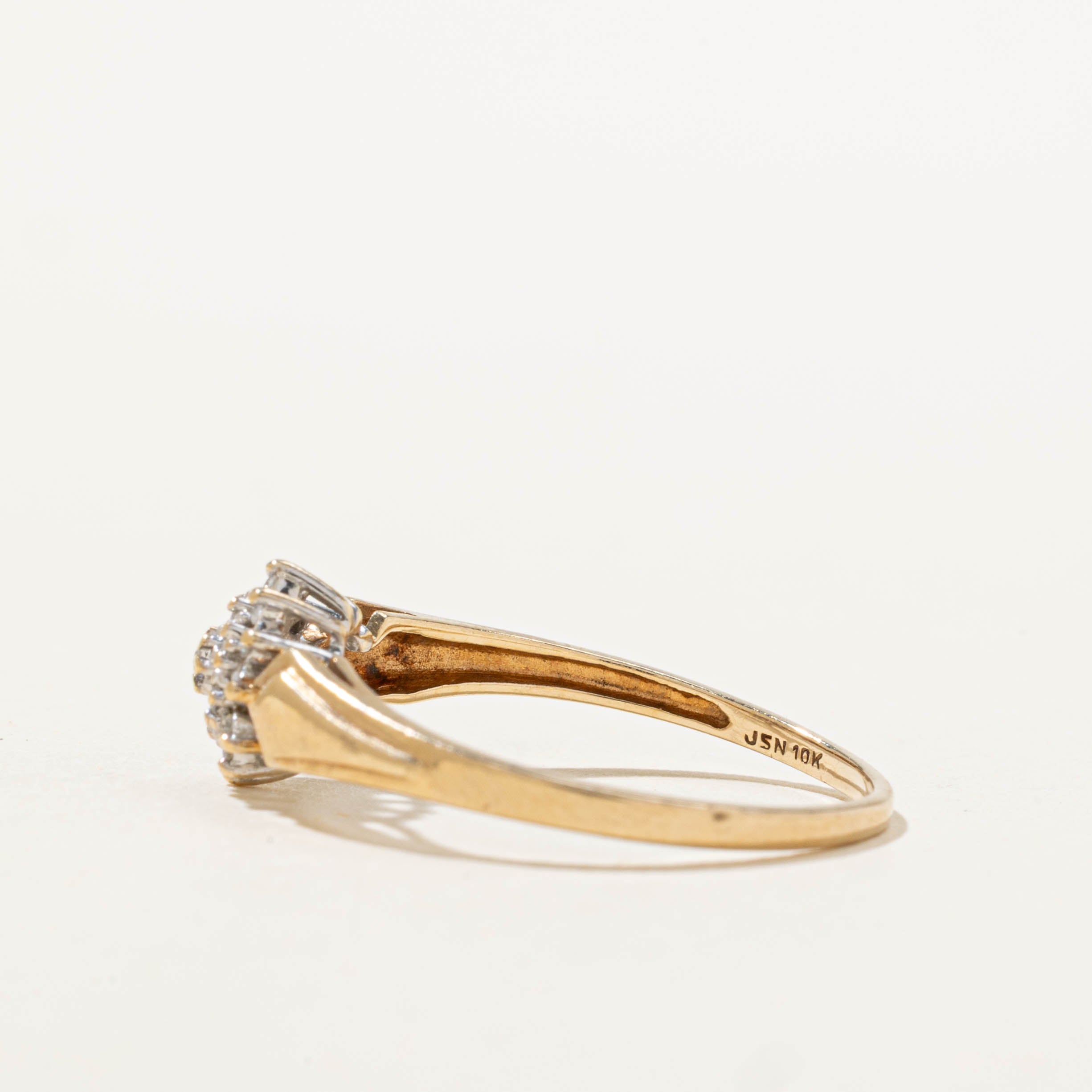 10k Diamond Petal Cluster Ring | SZ 7