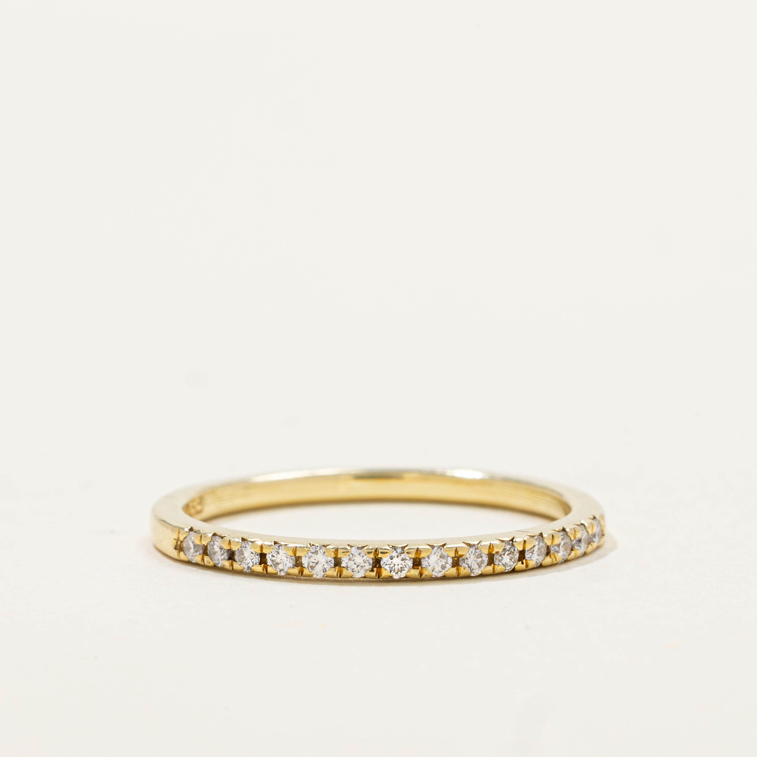 18k Semi Eternity Diamond Band | 1.45mm | SZ 5.75