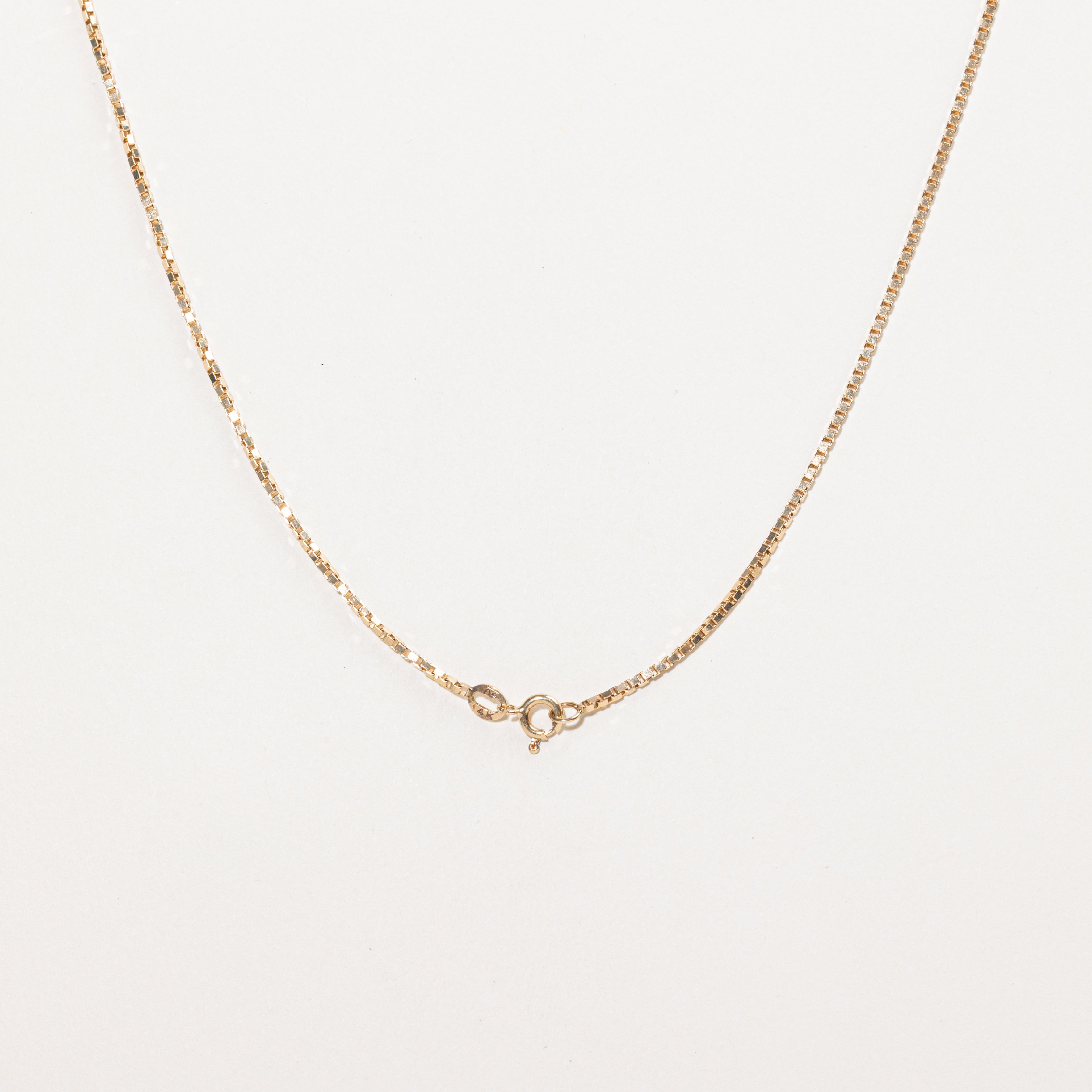 Yellow Gold Diamond Pendant Necklace | 0.10ct | 16"