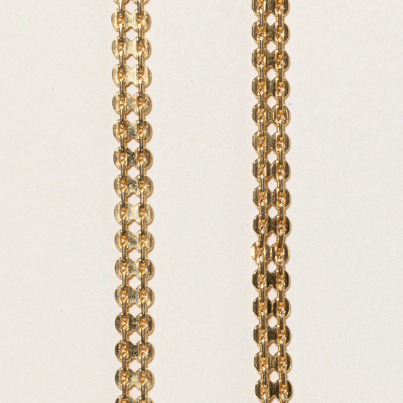 14K Yellow Gold Flat Link Chain | 17.5"