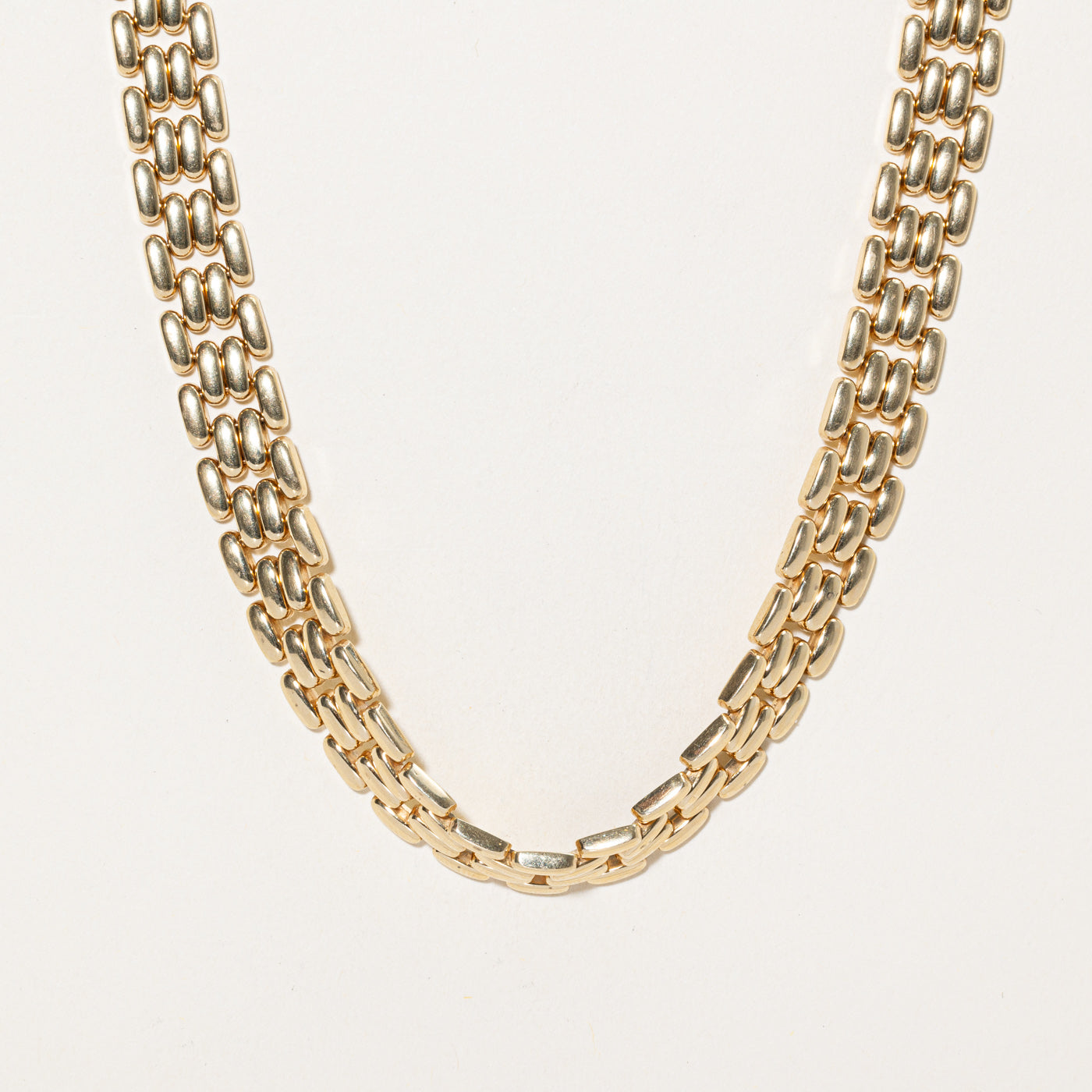 'Birks' 14K Yellow Gold Panther Link Chain | 16"