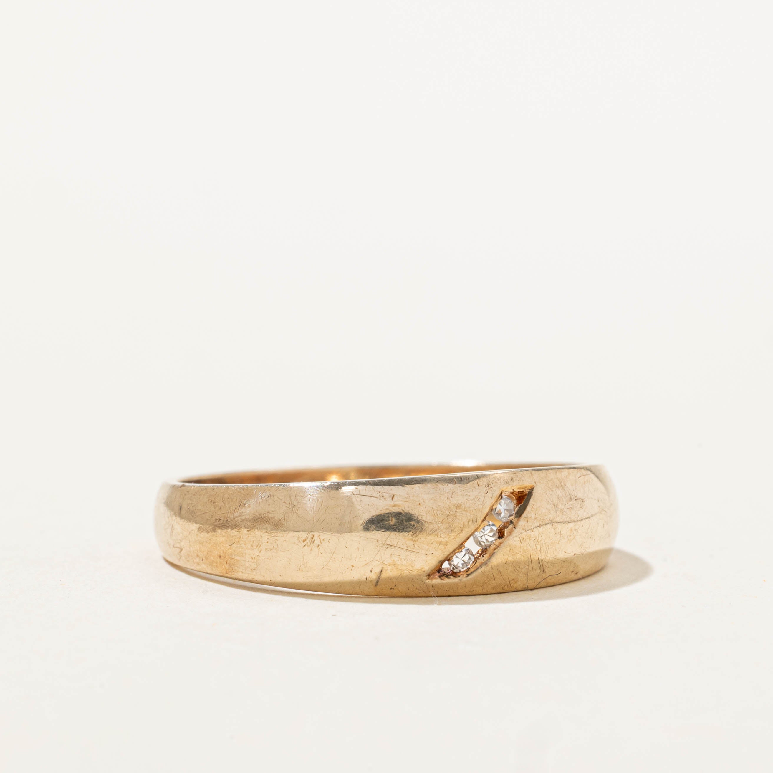10k Diagonal Diamond Accent Band | SZ 10