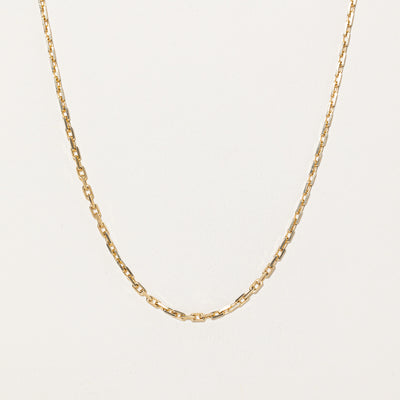 10K Yellow Gold Cable Link Chain | 19.5