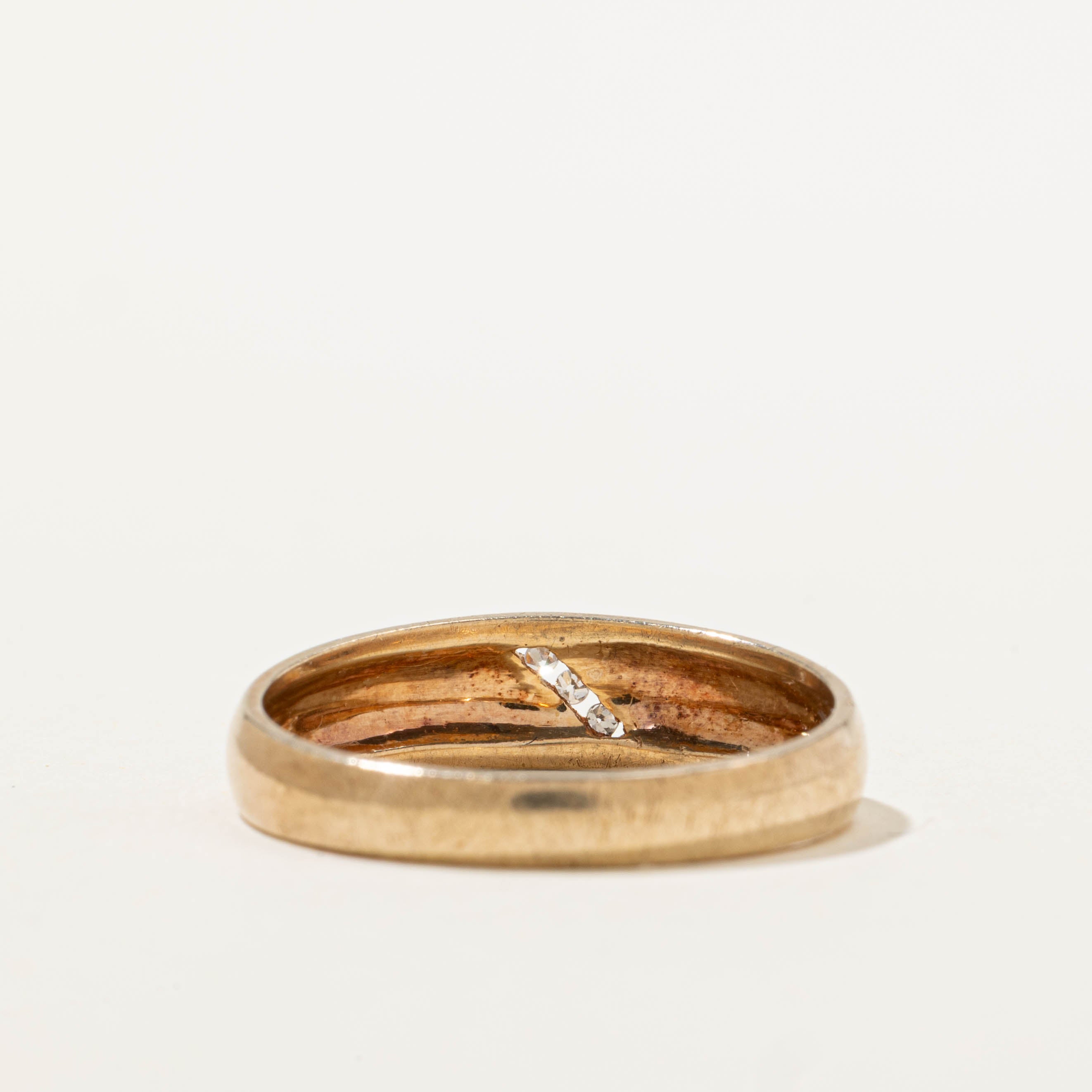 10k Diagonal Diamond Accent Band | SZ 10