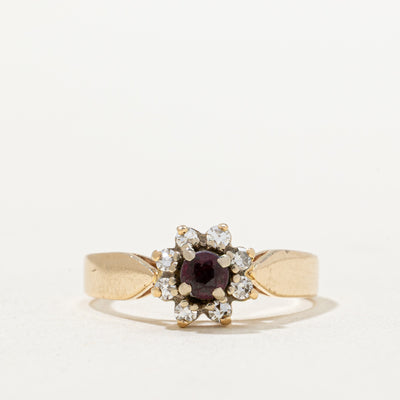 Ruby & Diamond Petal Ring | 0.20ct, 0.16ctw | SZ 6.5