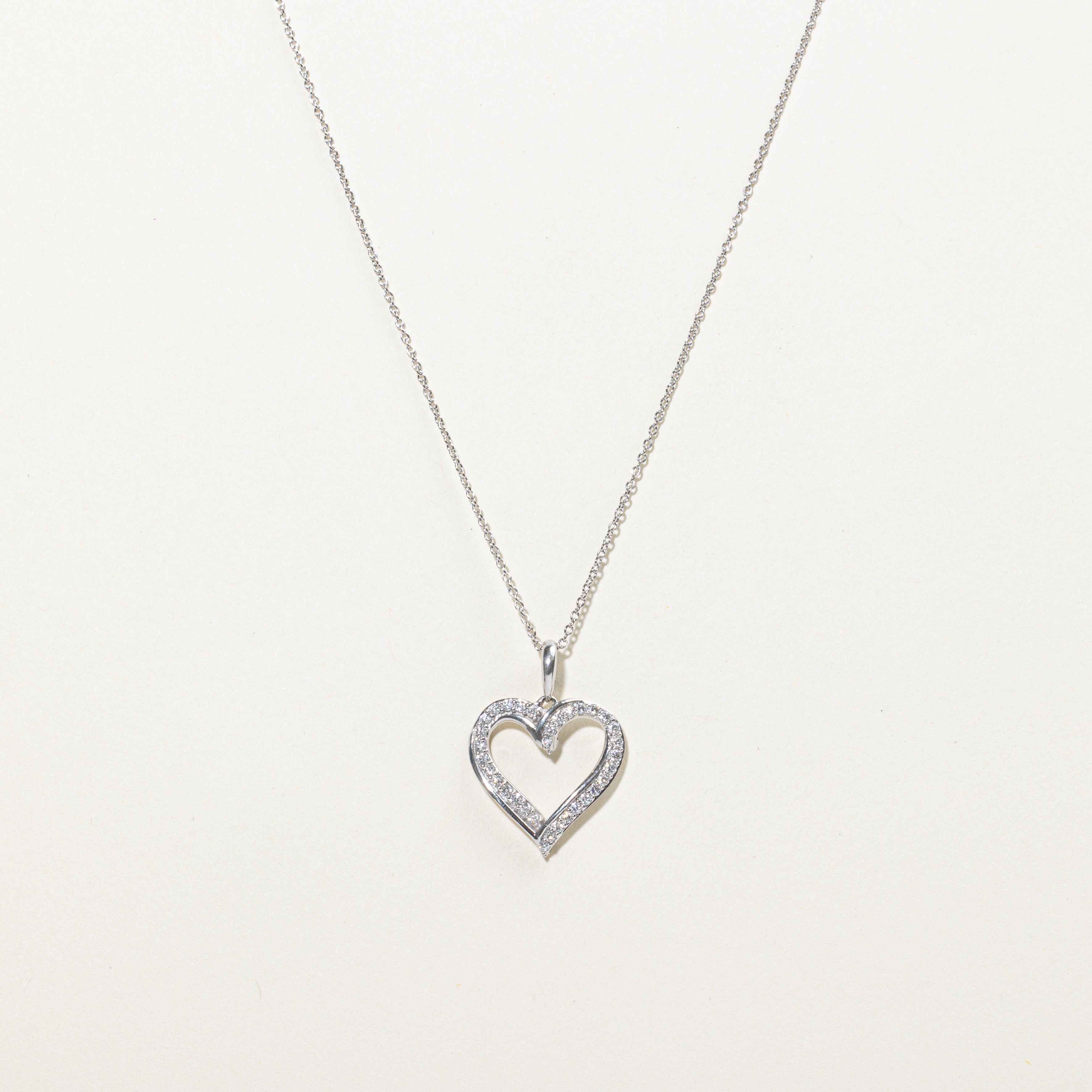 Diamond Heart Pendant Necklace | 0.26ct | 20"