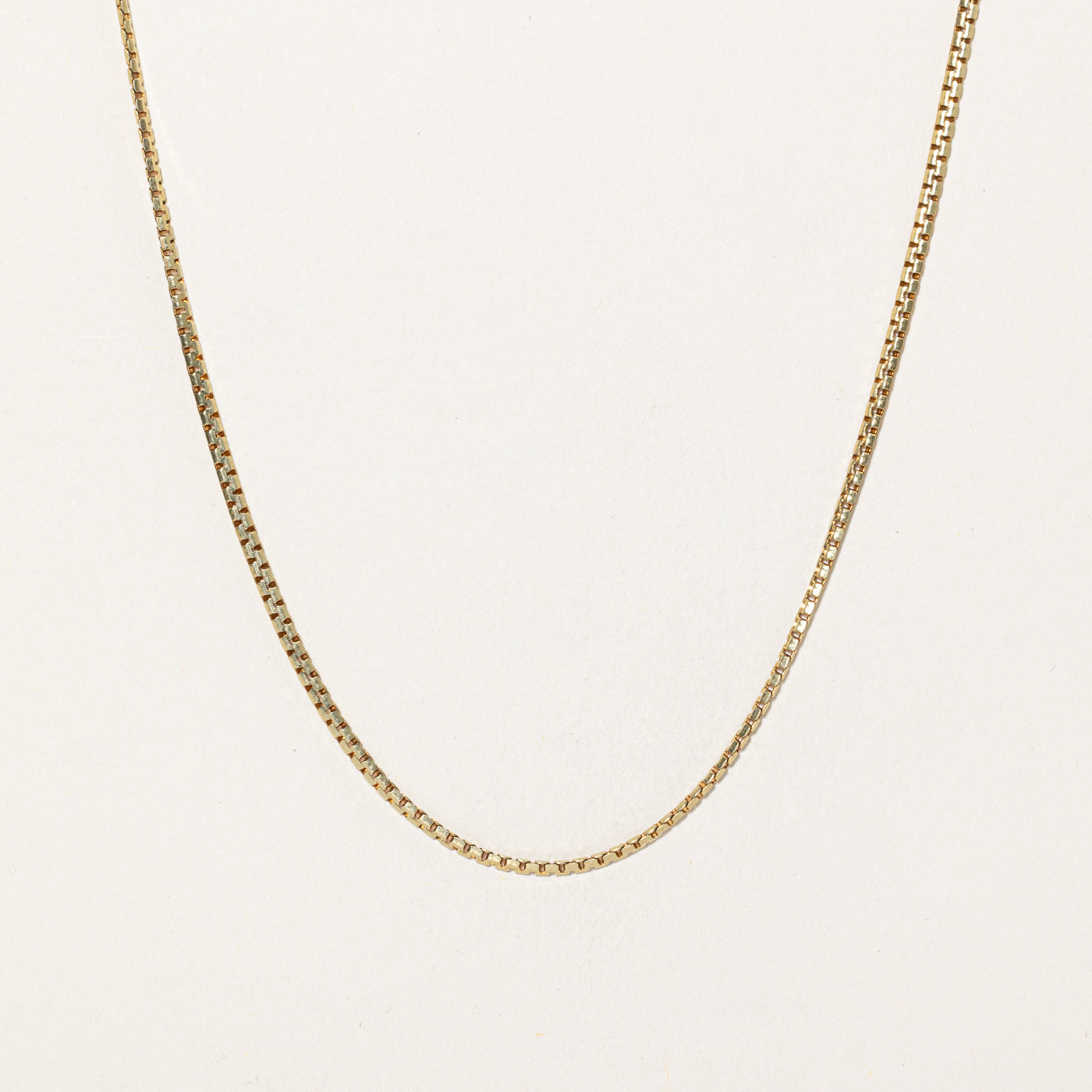 14K Yellow Gold Box Link Chain | 15.5"