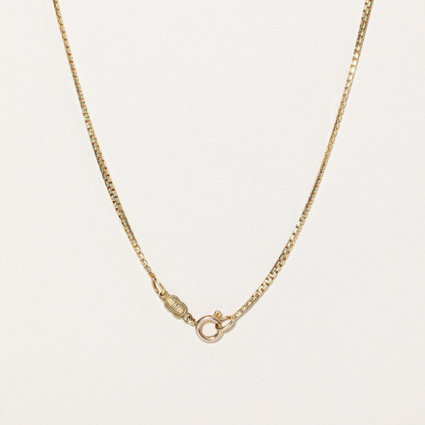 14K Yellow Gold Box Link Chain | 15.5"