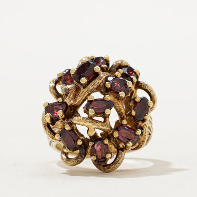 Garnet Cluster Cocktail Ring | 2.50ctw | SZ 6.25