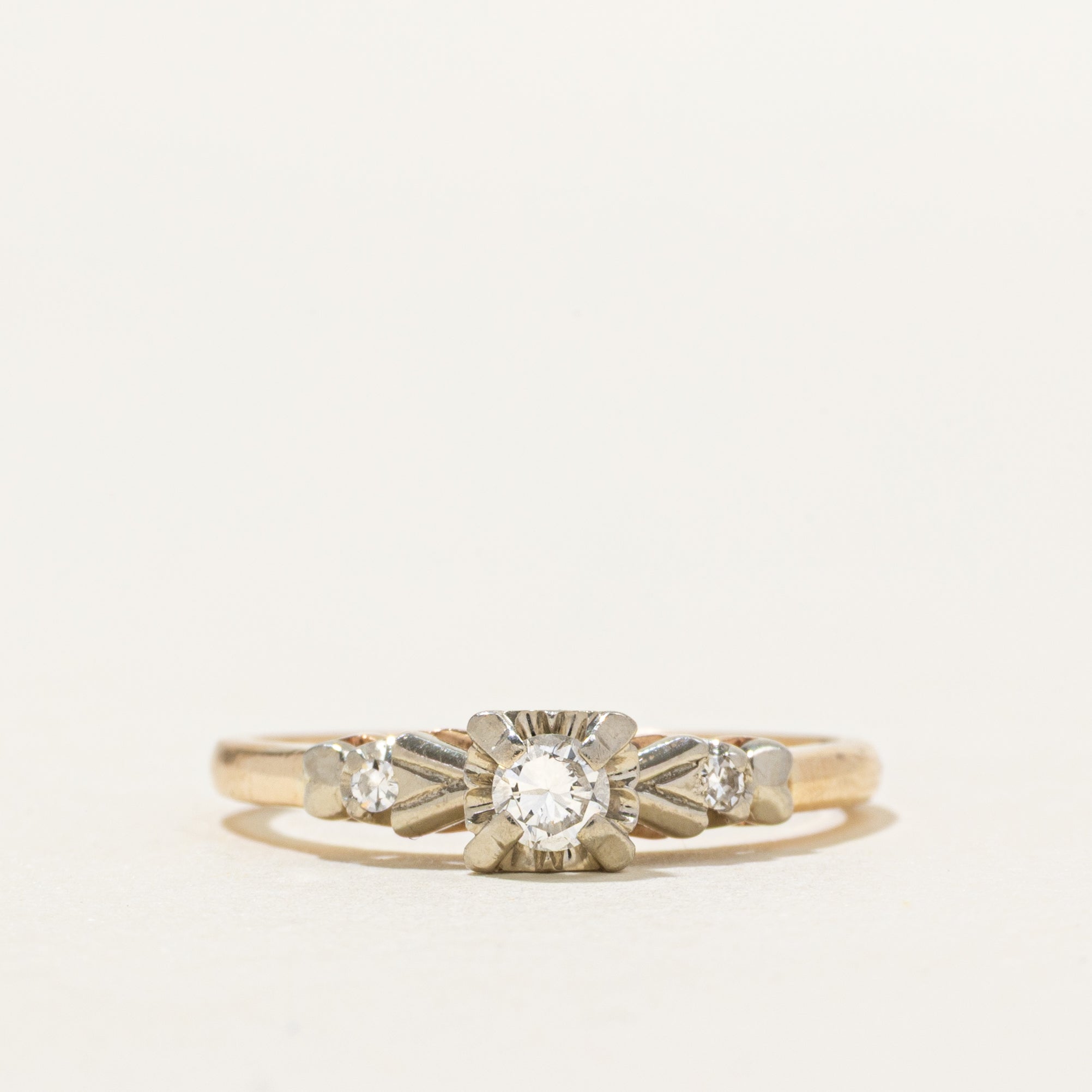 'Birks' Illusion Set Diamond Thin Ring | 0.15ctw | SZ 7
