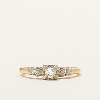 'Birks' Illusion Set Diamond Thin Ring | 0.15ctw | SZ 7