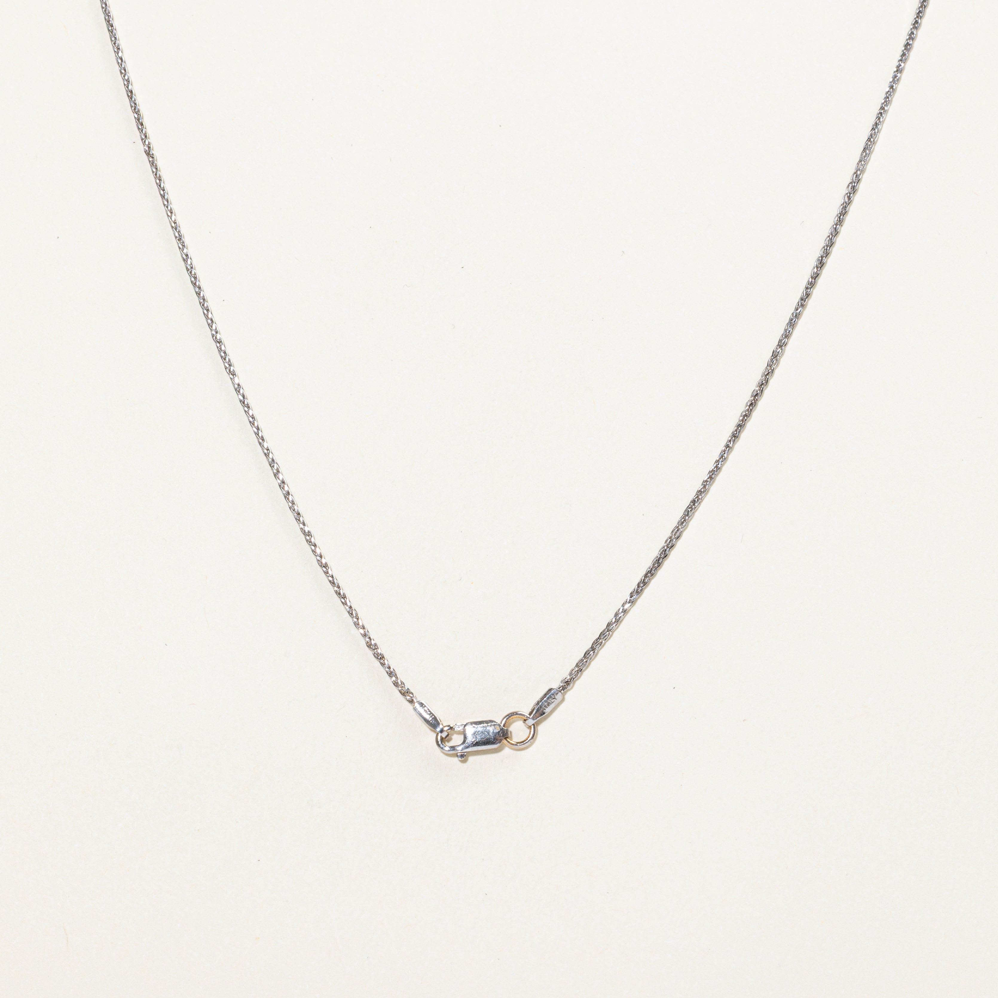 Baguette Cut Diamond Oval Pendant Necklace | 0.68ct | 18"