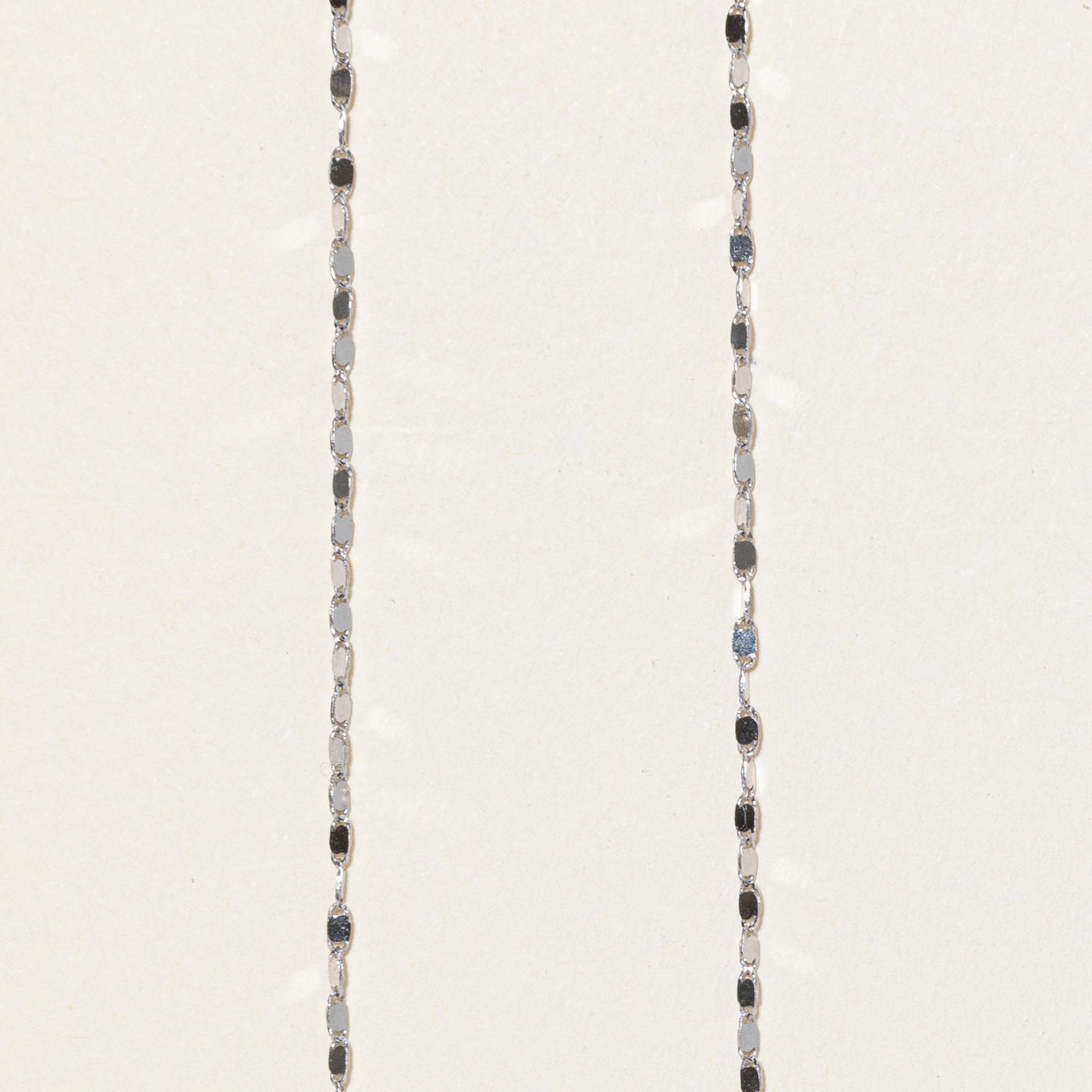 18K White Gold Diamond Cut Anchor Chain | 16.5"