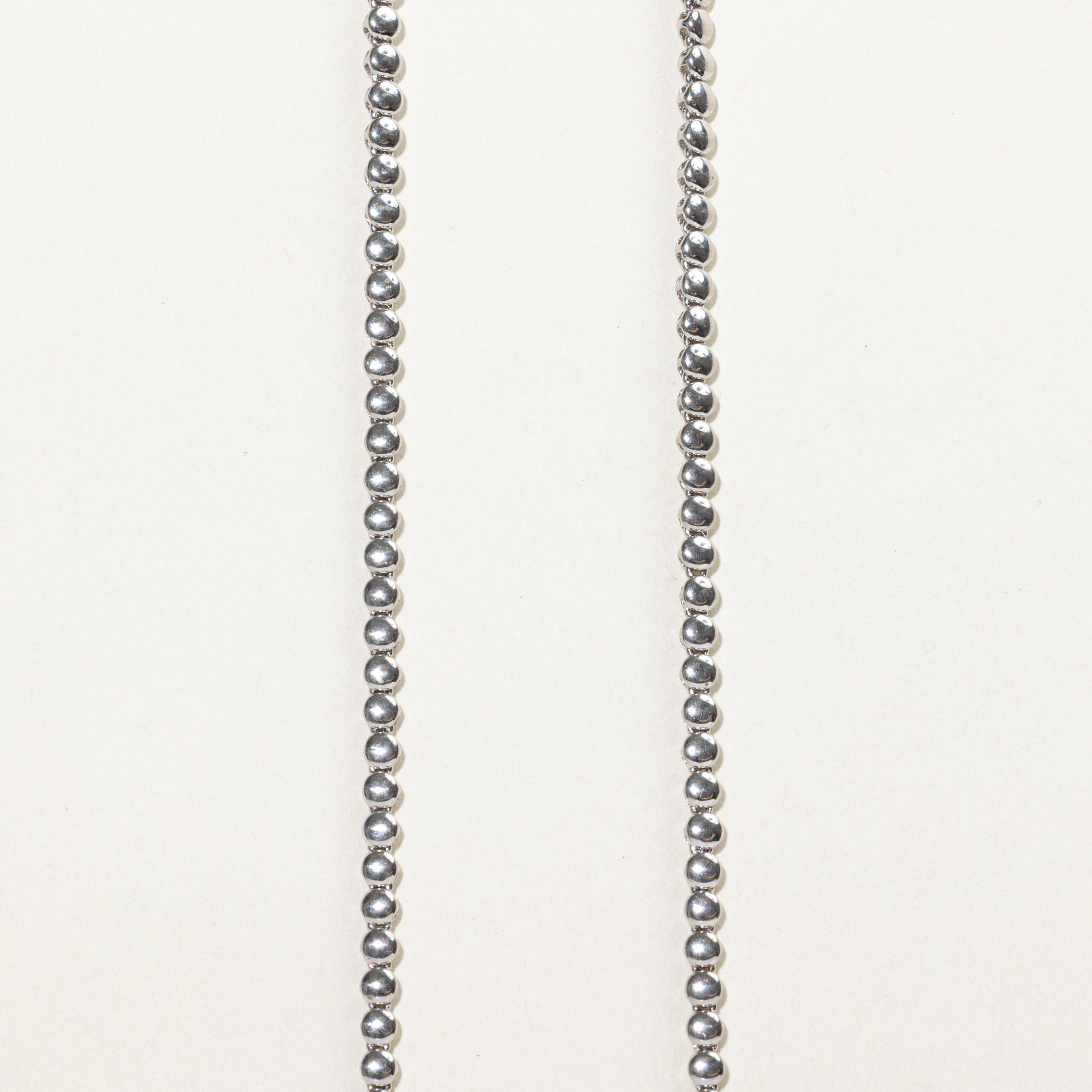 18k White Gold Bezel Set Diamond Circle Necklace | 0.63ct | 18"