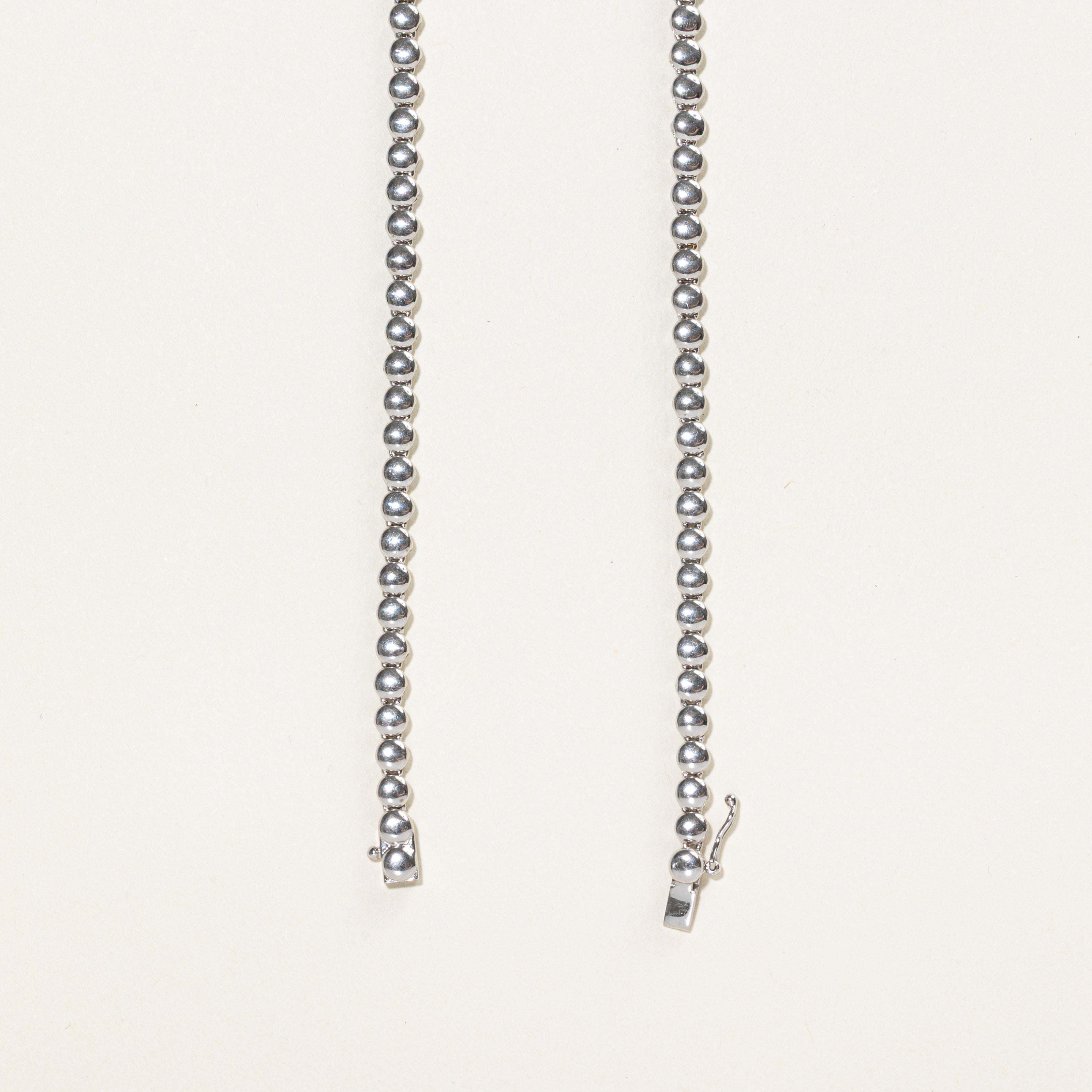 18k White Gold Bezel Set Diamond Circle Necklace | 0.63ct | 18"