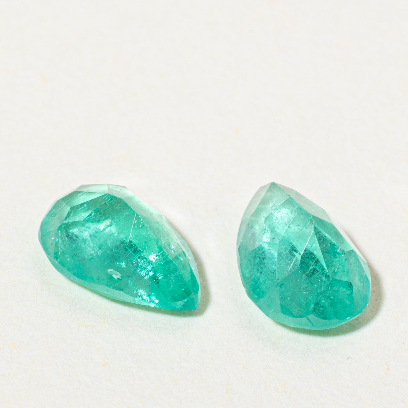 Pair of Pear Cut Loose Emerald | 1.97ctw